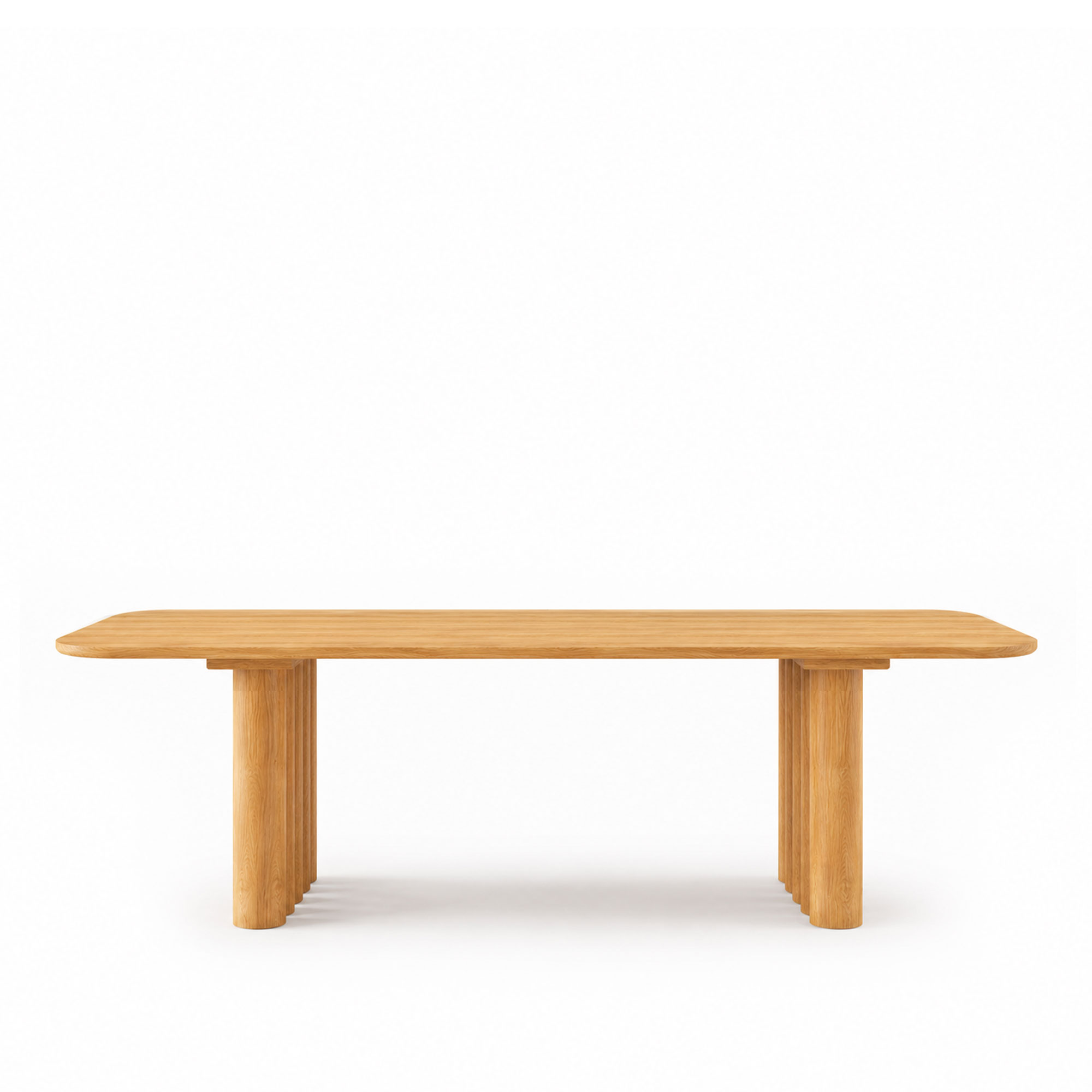 Dk3 - Plush Table Rectangular 30mm tabletop 130mm legs L200 x W100 x H72 cm Max 2 extension leaves Oak - oil - Matbord - Orange | Möbler - Bord - Matbord | Möbelexperten
