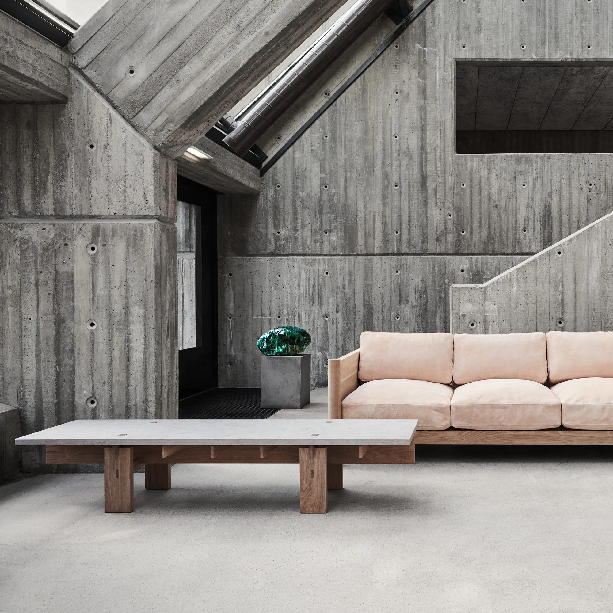 Soffbord V.Lf.02 160 cm - Ek/Kalksten