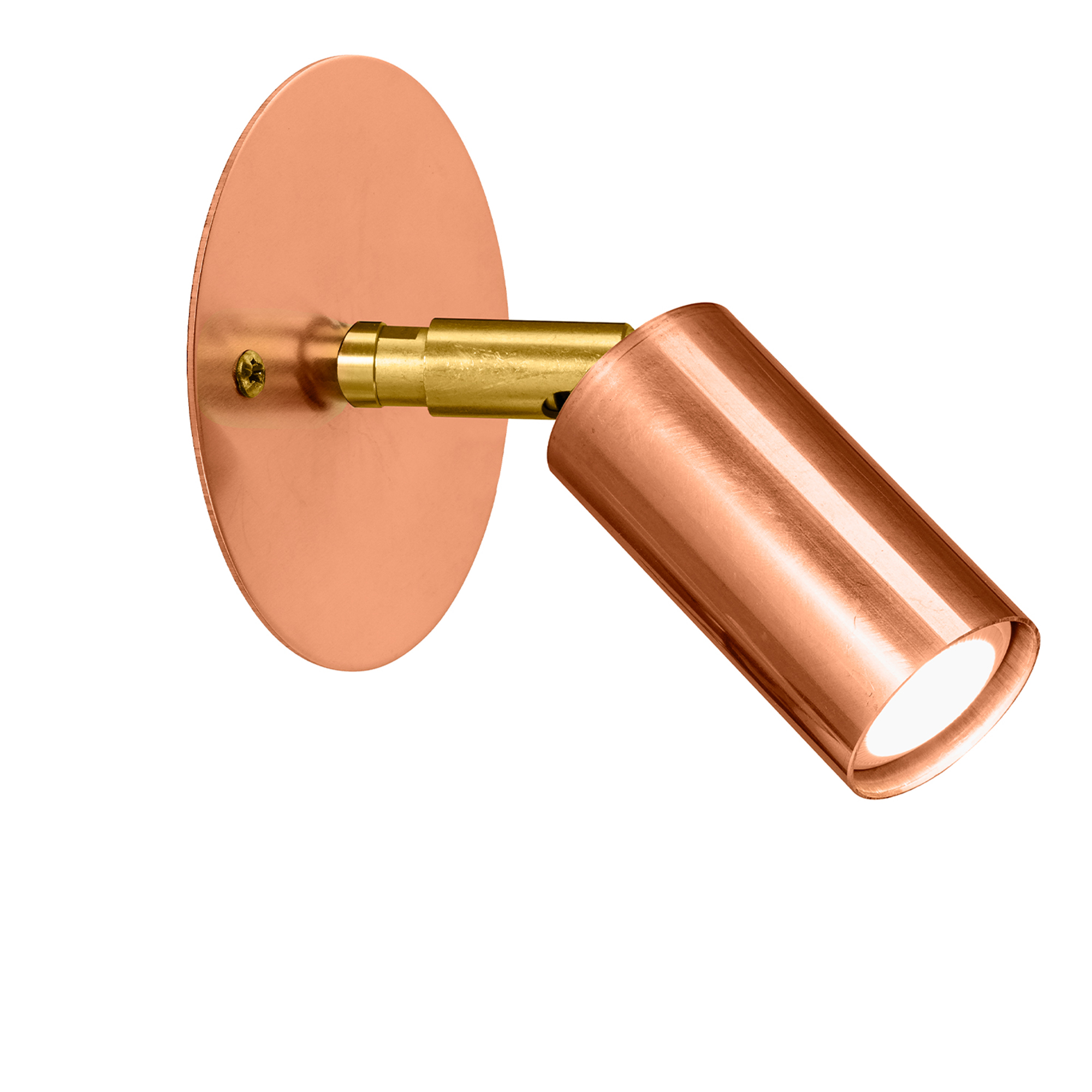 Örsjö Belysning - Starlight 1 spotlight fixed wall plate – Raw copper - Spotlights - Jonas Bohlin - Brons - Metall | Belysning - Taklampor - Spotlights | Möbelexperten