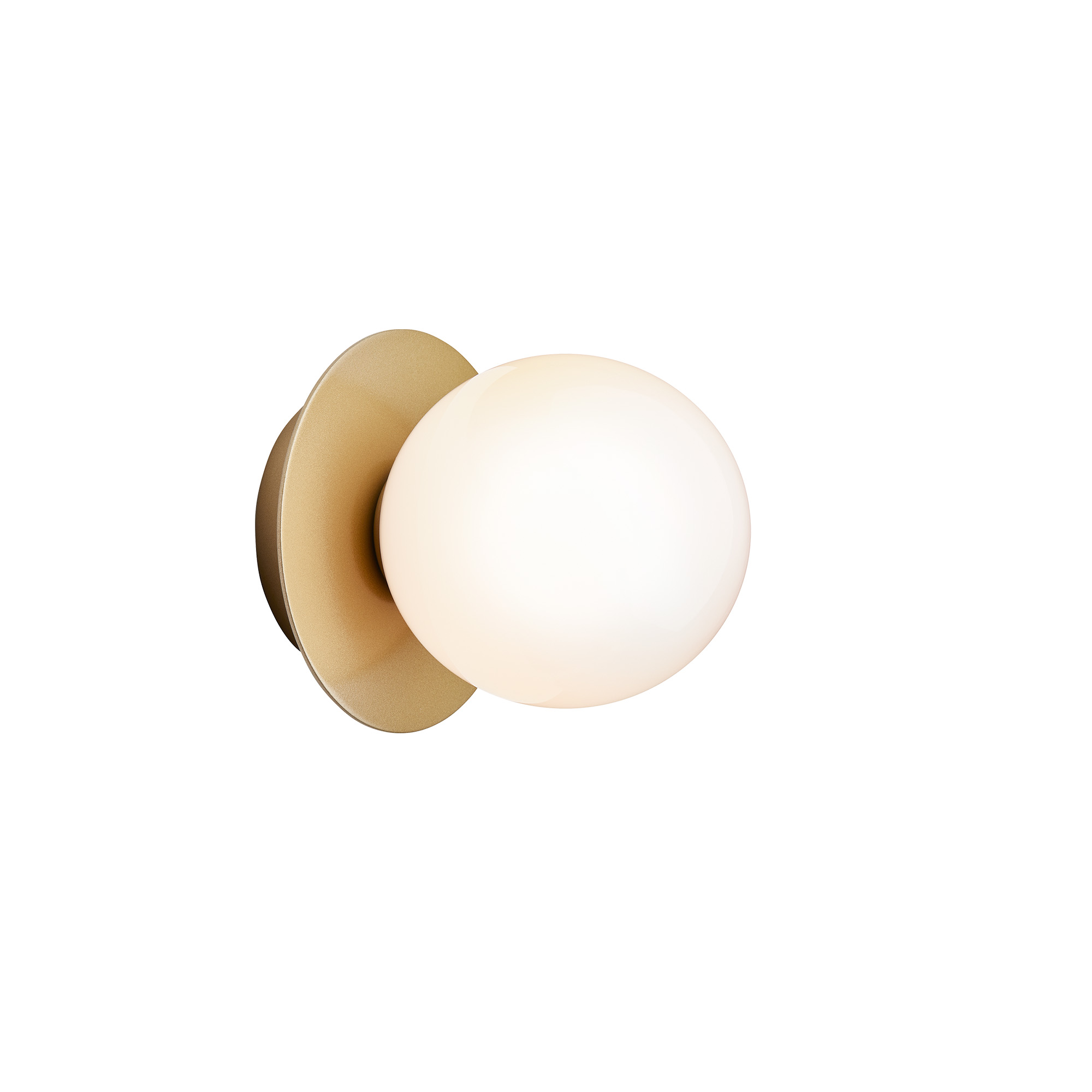 Nuura - Liila 1 wall lamp gold/opal white - Vägglampor - Sofie Refer - Guld - Glas/Metall