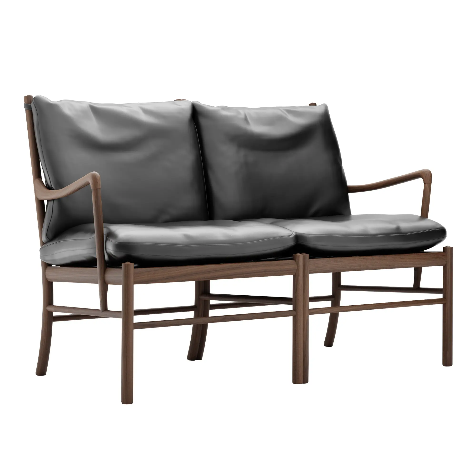 OW149-2 Colonial 2-seters sofa valnøtt