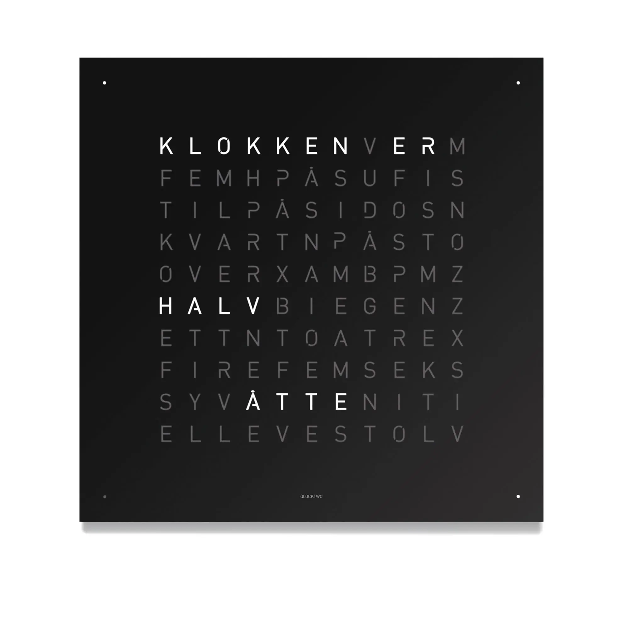 Qlocktwo Large - Black Pepper