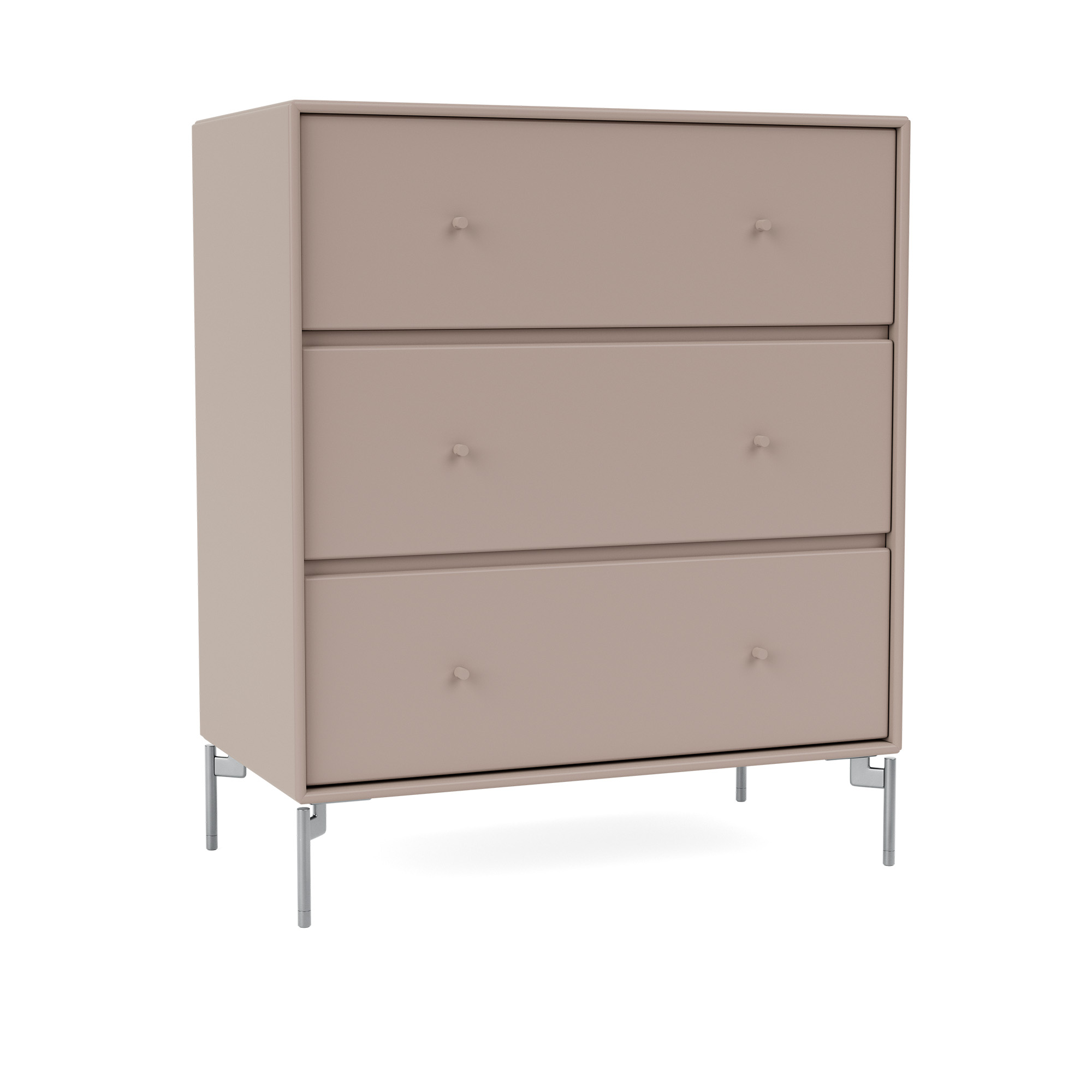 Montana - Carry Dresser - Mushroom / Matt Chrome Legs - Byråer - Peter J. Lassen - Beige - Trä | Möbler - Förvaring Och Hyllor - Byråer | Möbelexperten