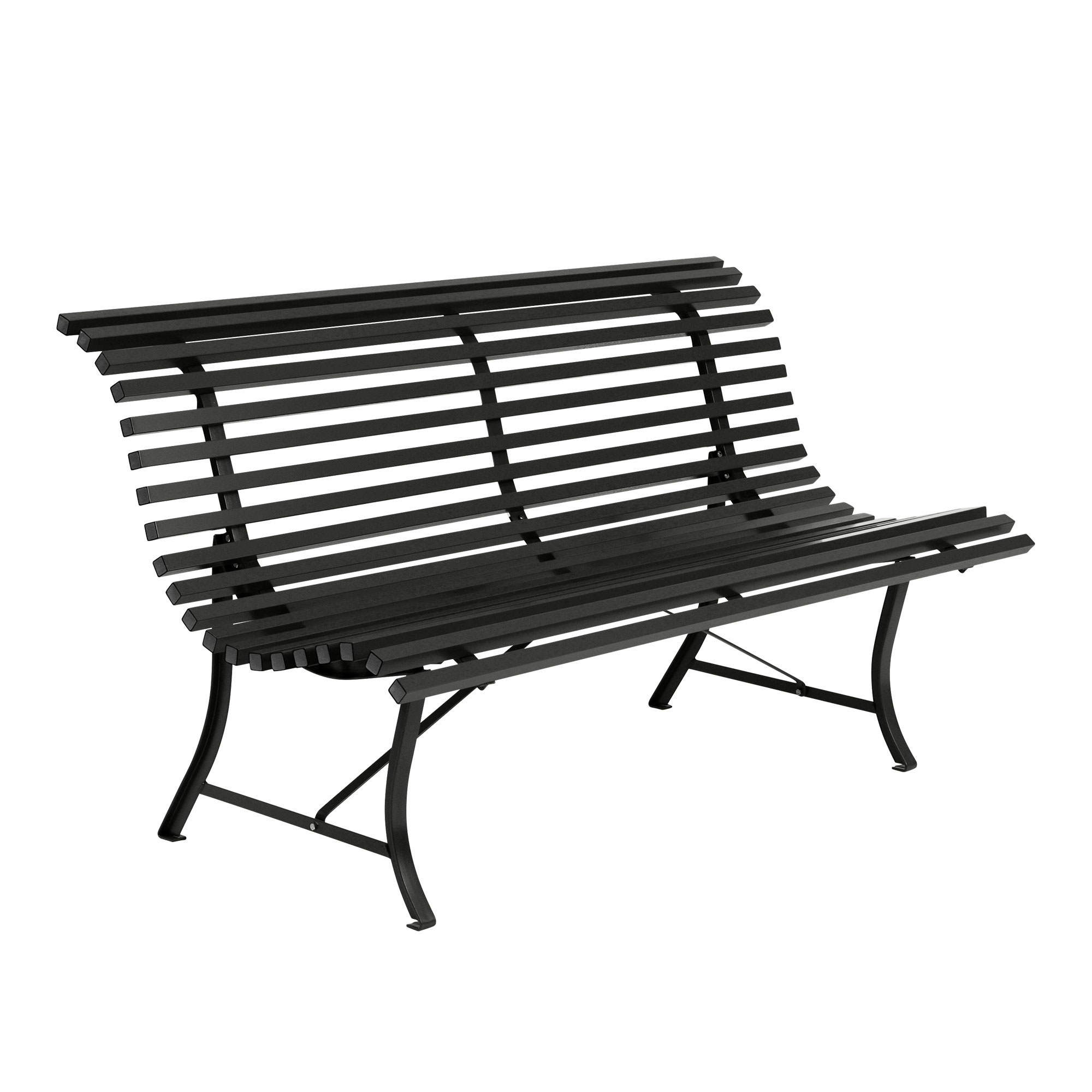 Fermob - Louisiane Bench 150 cm Liquorice - Tr&auml;dg&aring;rdsb&auml;nkar