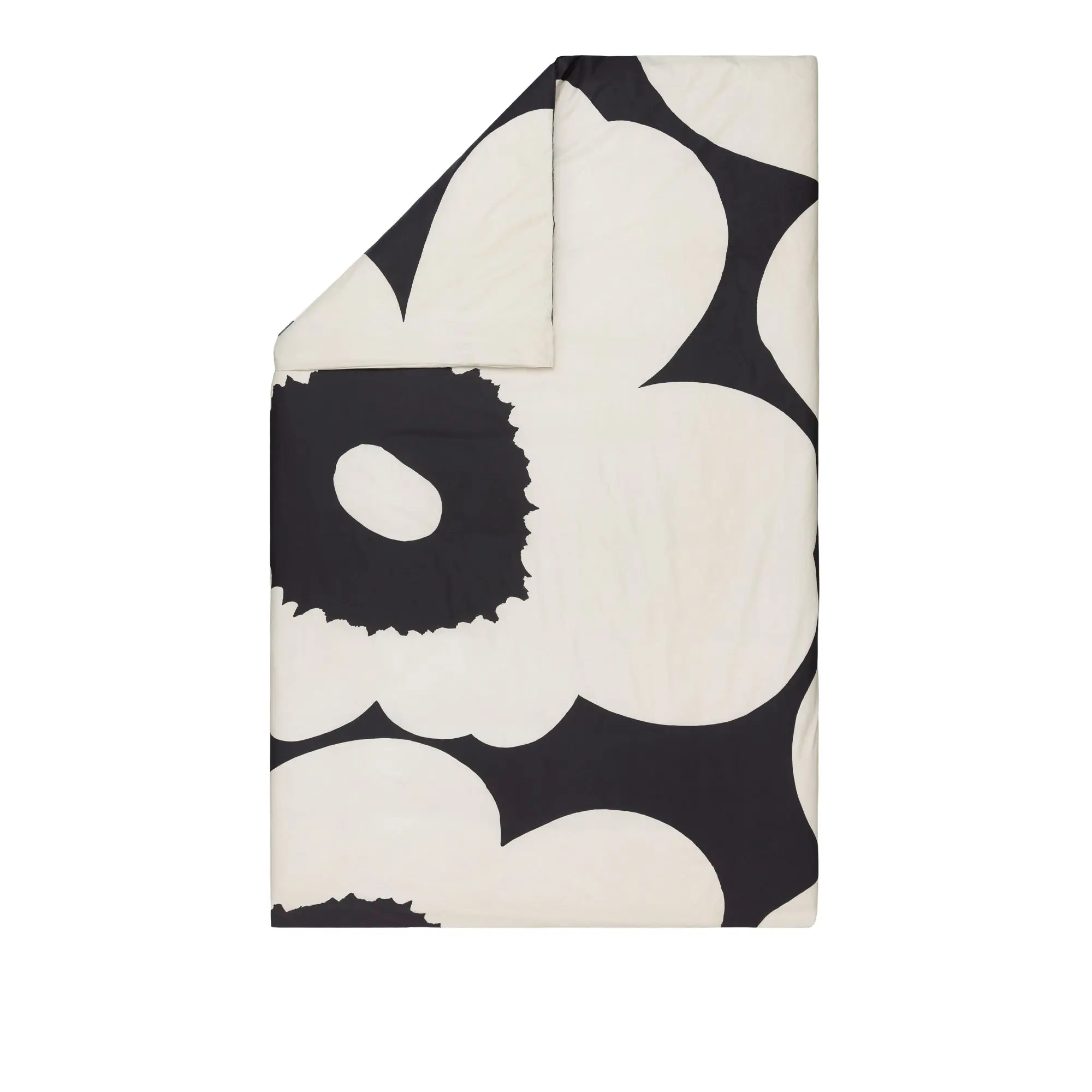 Iso unikko påslakan off white, charcoal