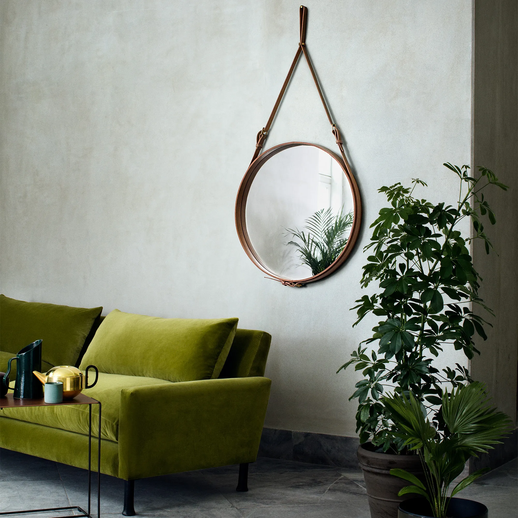 Adnet Circulaire spegel Ø70 cm