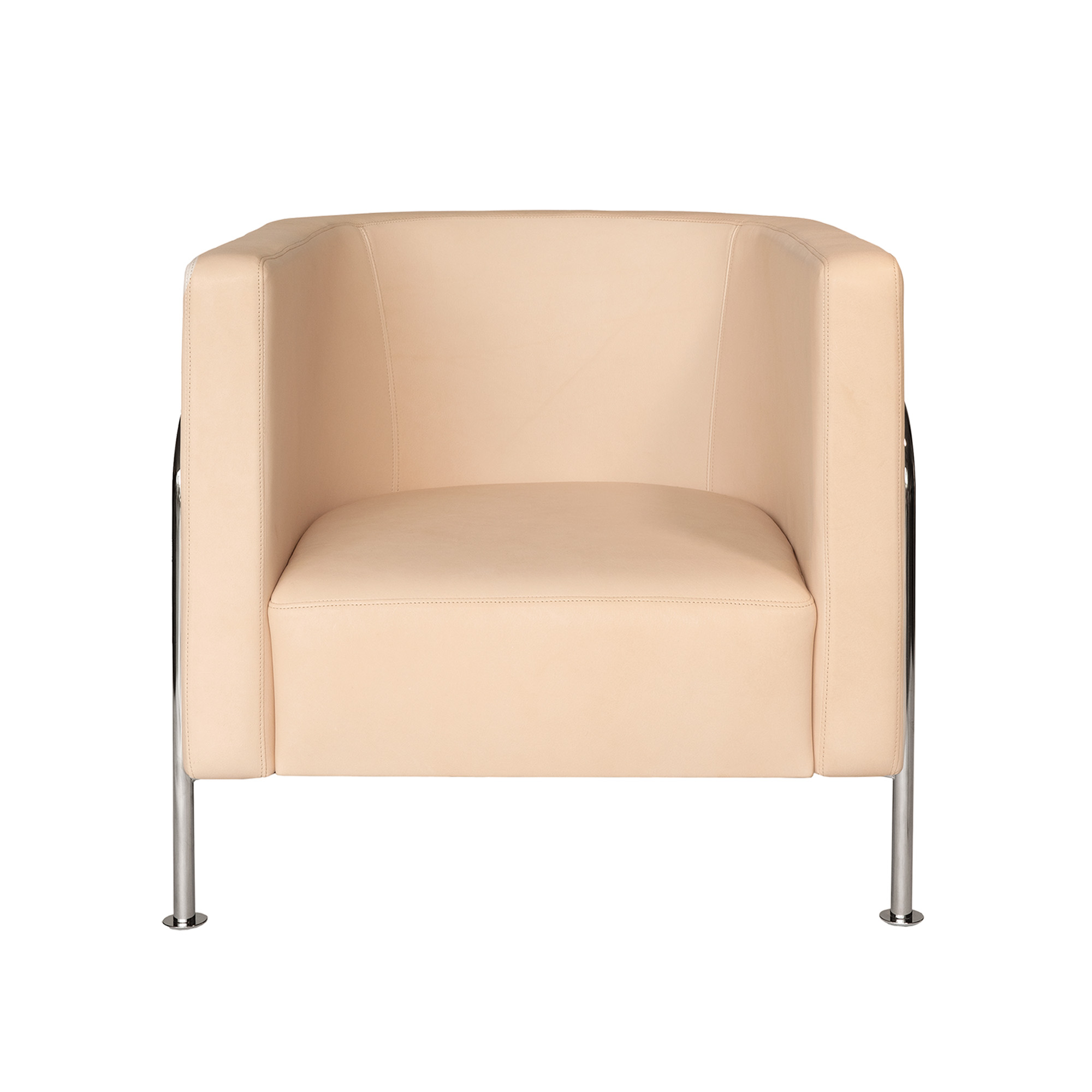 källemo - ga-2 fåtölj chrome/elmo vegeta - fåtöljer - gunnar asplund - silver - läder/metall