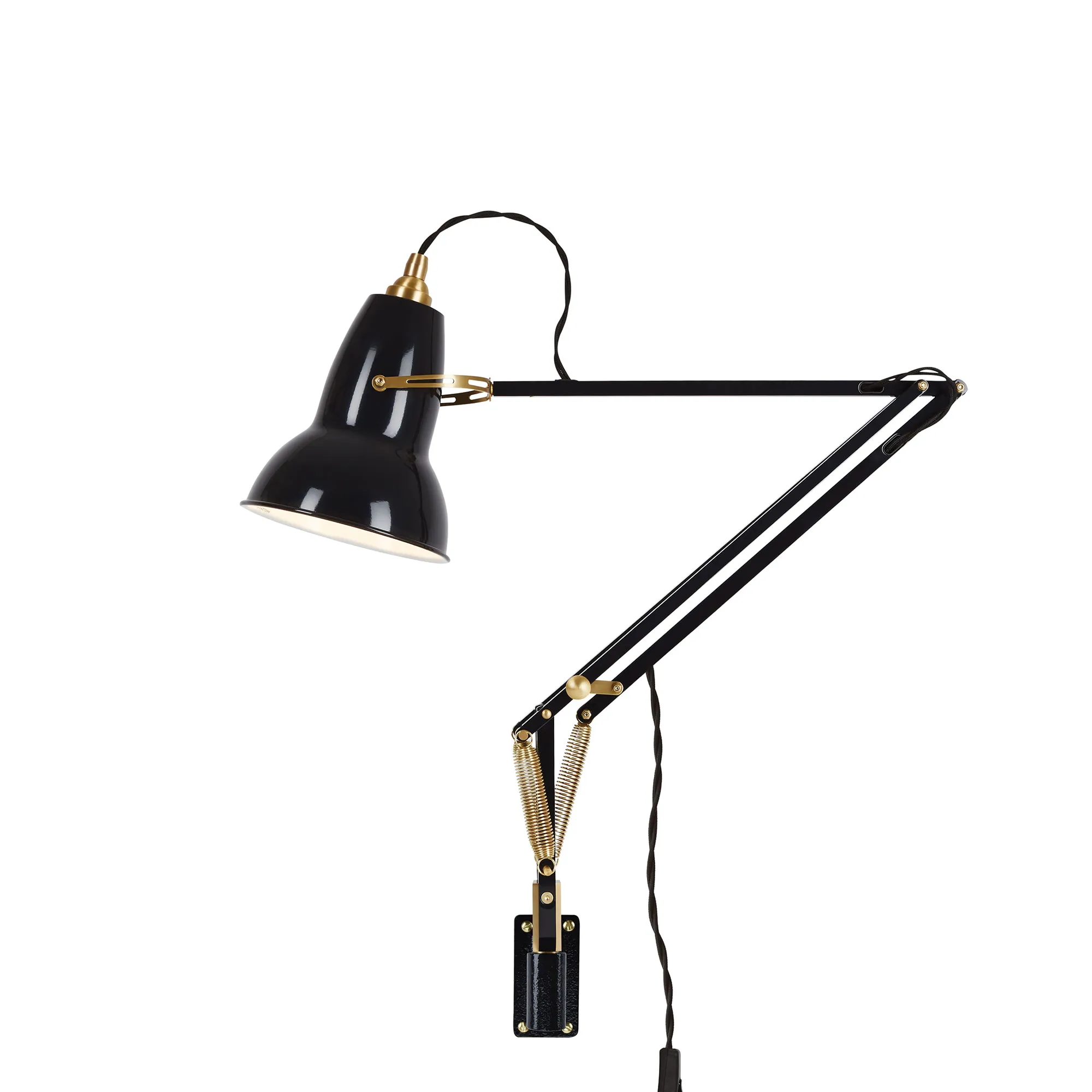 Original 1227 Brass Lamp With Wall Bracket