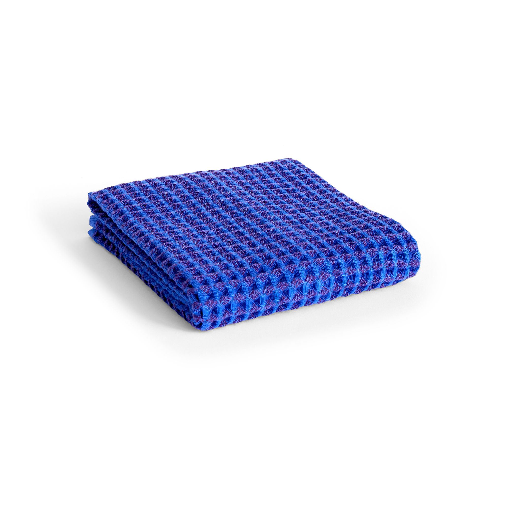 HAY - Waffle Hand Towel W50 X L100 - Vibrant Blue - Handdukar och badlakan - Blå