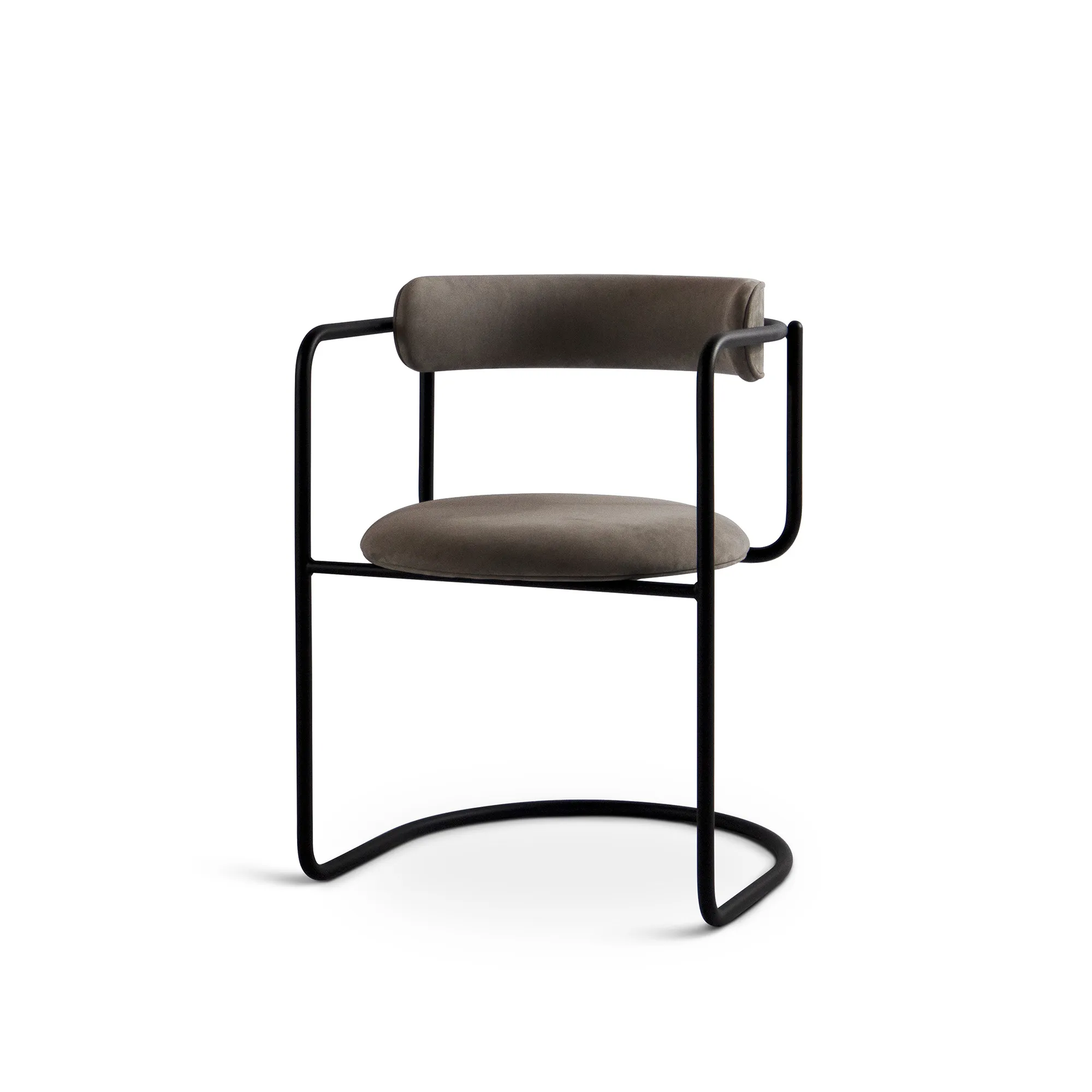 FF Cantilever Chair Rounded Black Legs