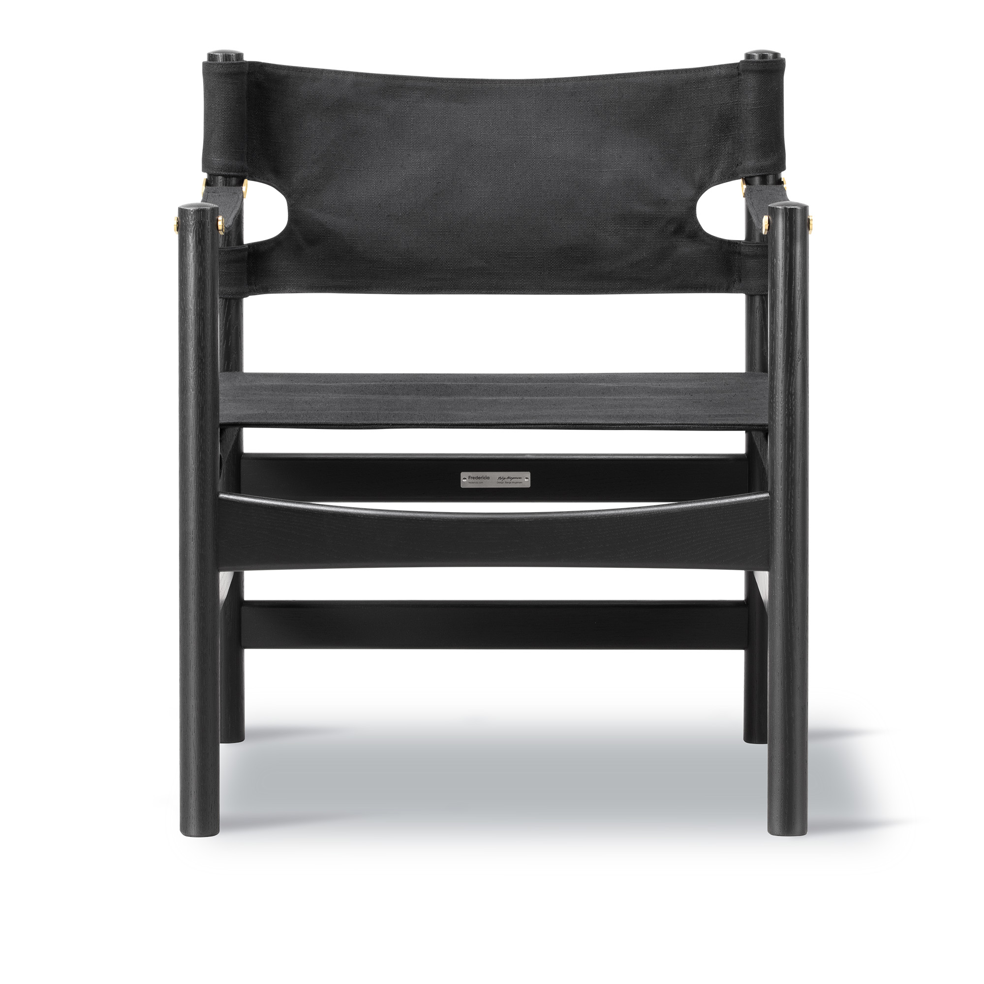 Fredericia Furniture - Mogensen Lounge chair - Canvas 21 Chair - Oak black lacquer - Black canvas - Fåtöljer - Børge Mogensen - Textilmaterial