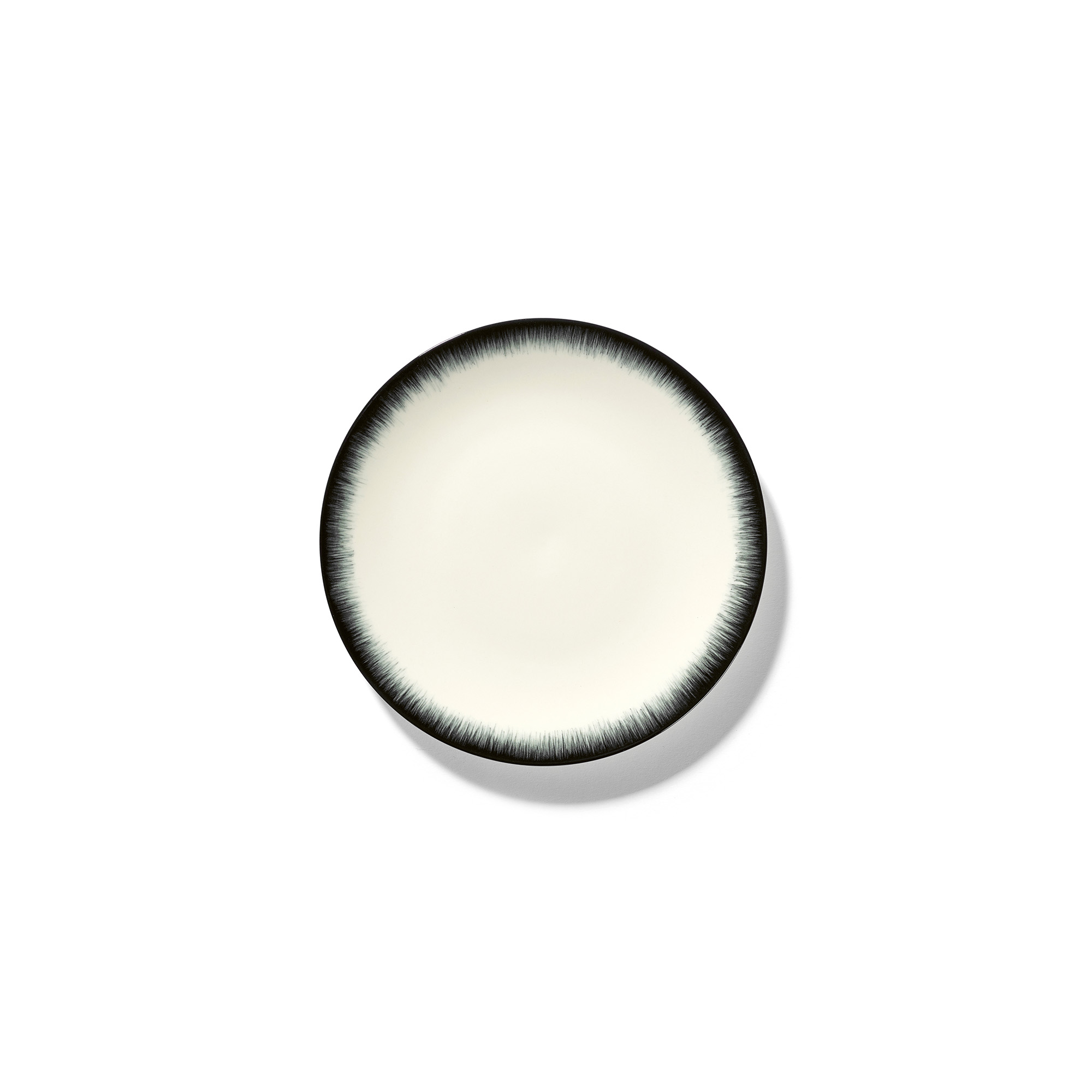 Serax - Plate Dé White/Black Var 3 - Assietter - Ann Demeulemeester - Svart,Vit