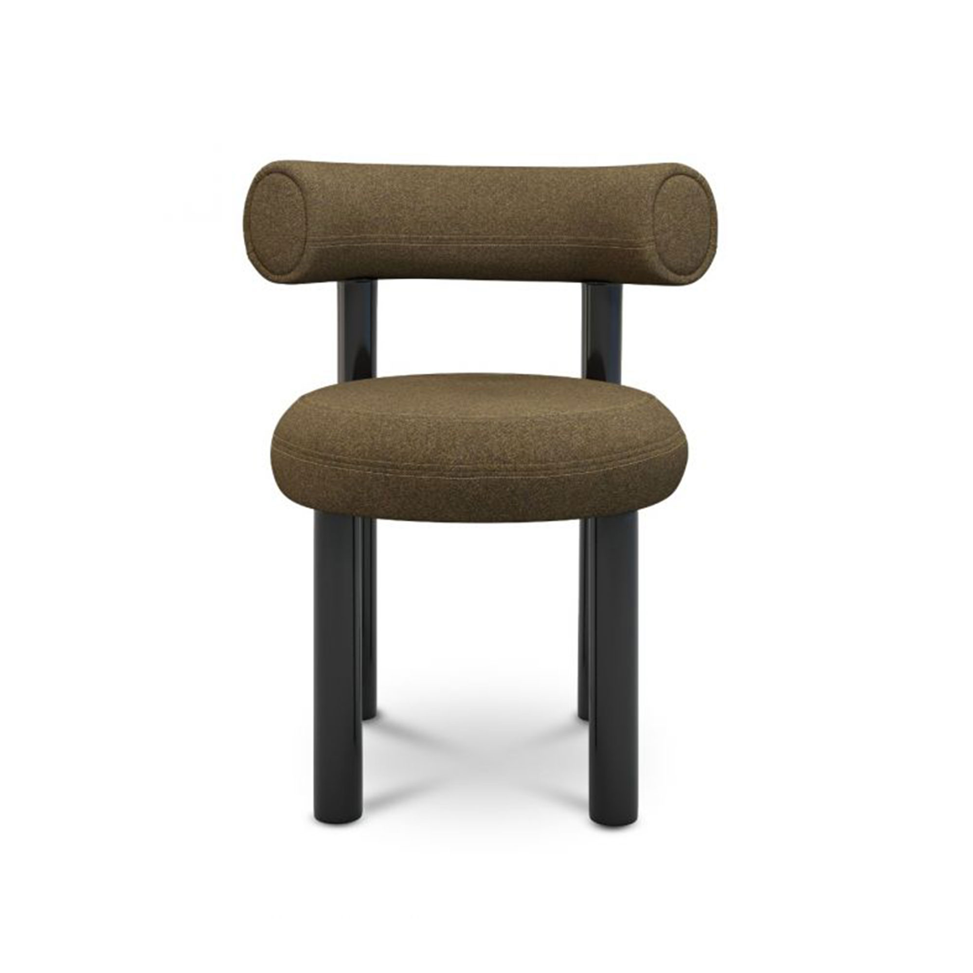 Tom Dixon - Fat Dining Chair, Fabric Cat. B MN0491, Black Gloss Legs - Matstolar