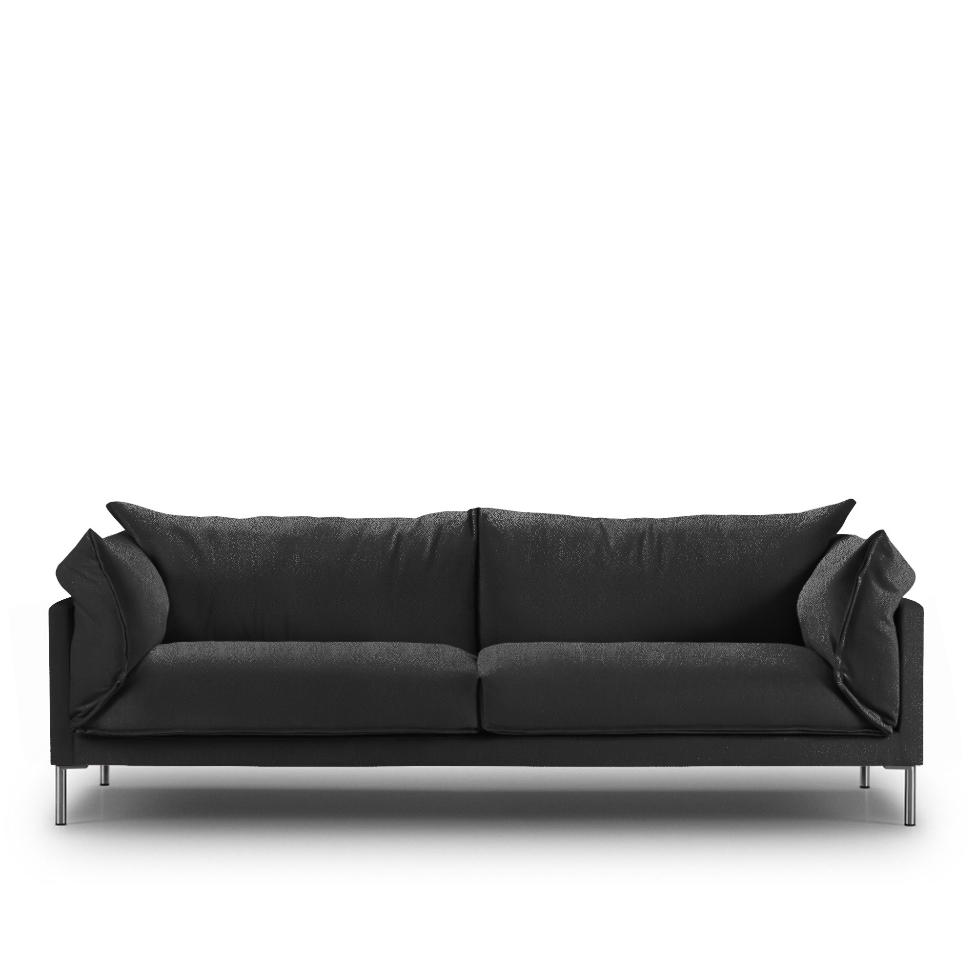 Eilersen - Butterfly 2-sits, Bredd: 240 cm, Läder: Kat. B  - 701 Texas Plus 10 - Soffor - Jens Juul Eilersen,Yuzuru Nishiyama - Svart