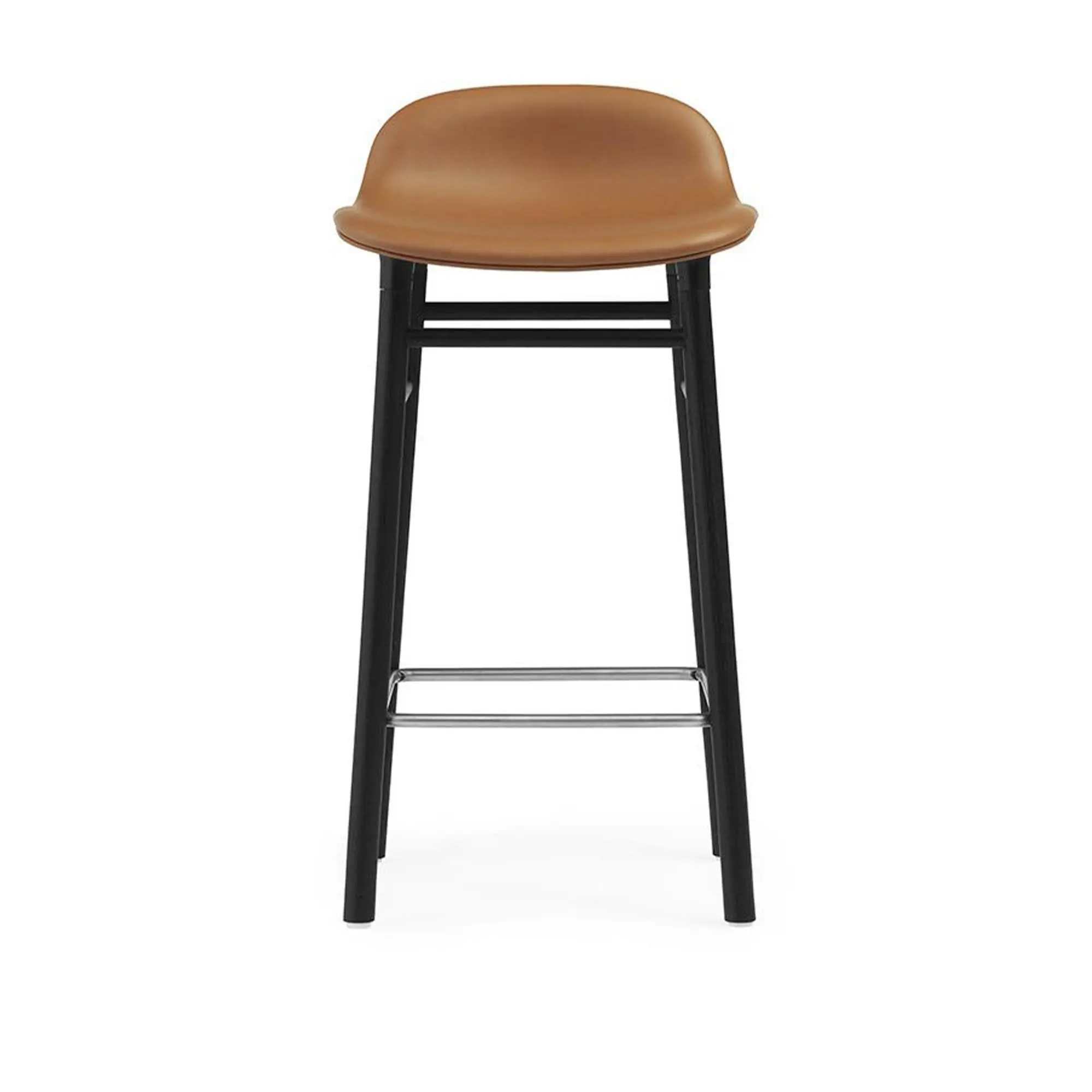 Form Barstool 65 cm Full Upholstery Black Oak