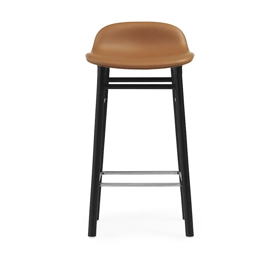 Form Barstool 65 cm Full Upholstery Black Oak