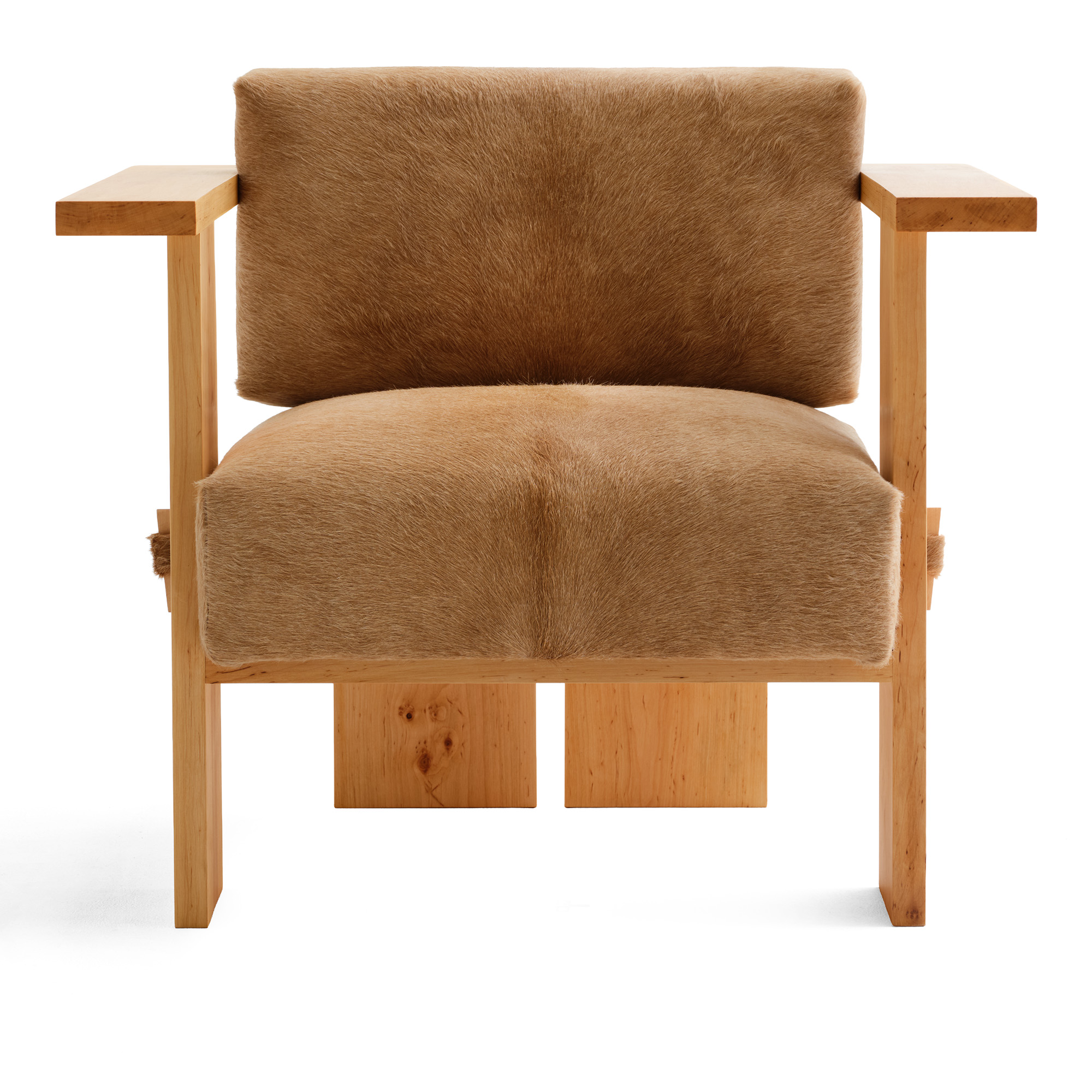 NOGA - Gaucho Alder/Champagne fåtölj - Fåtöljer - Ductus - Beige,Träfärgad - Läder/Trä