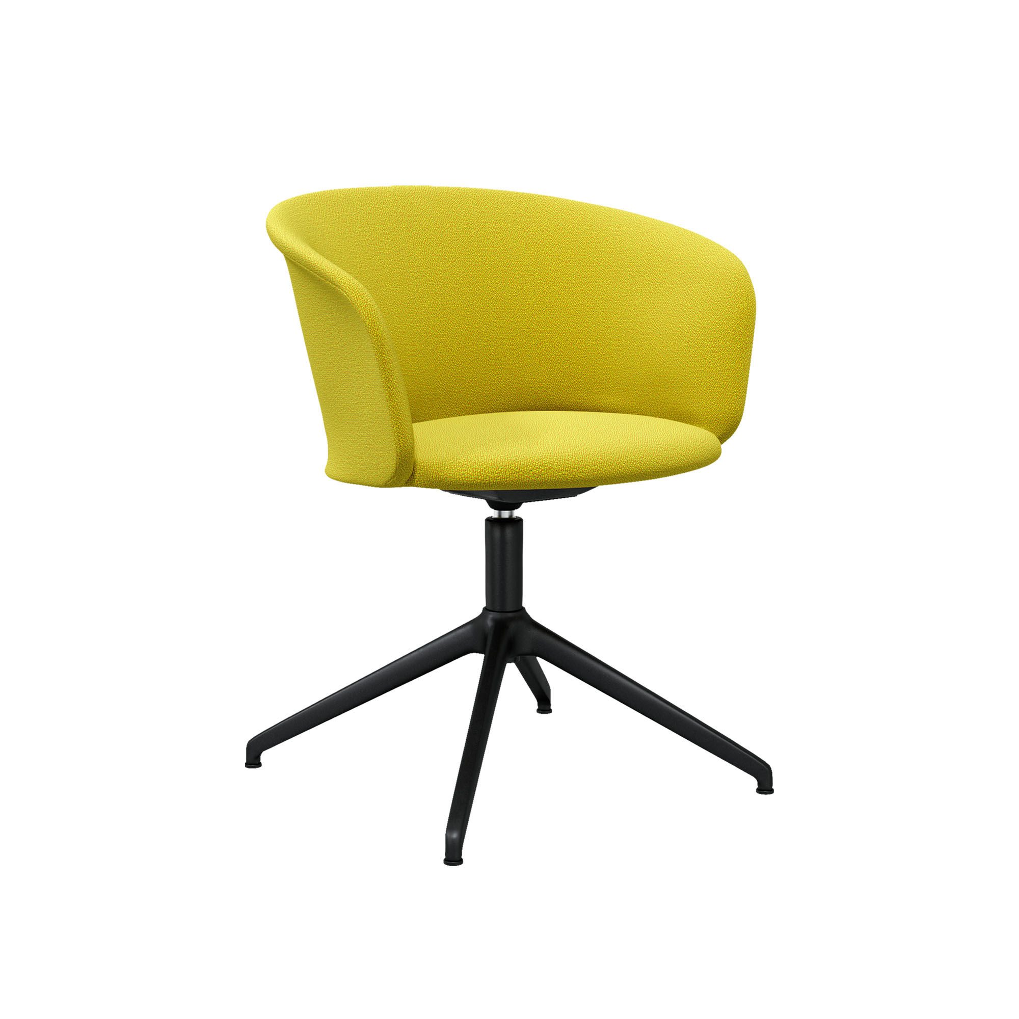 HEM - Kendo Swivel Chair 4-star Return - Tivoli/Black - Skrivbordsstolar - LucidiPevere - Gul - Metall/Trä/Skum/Plast/Ull