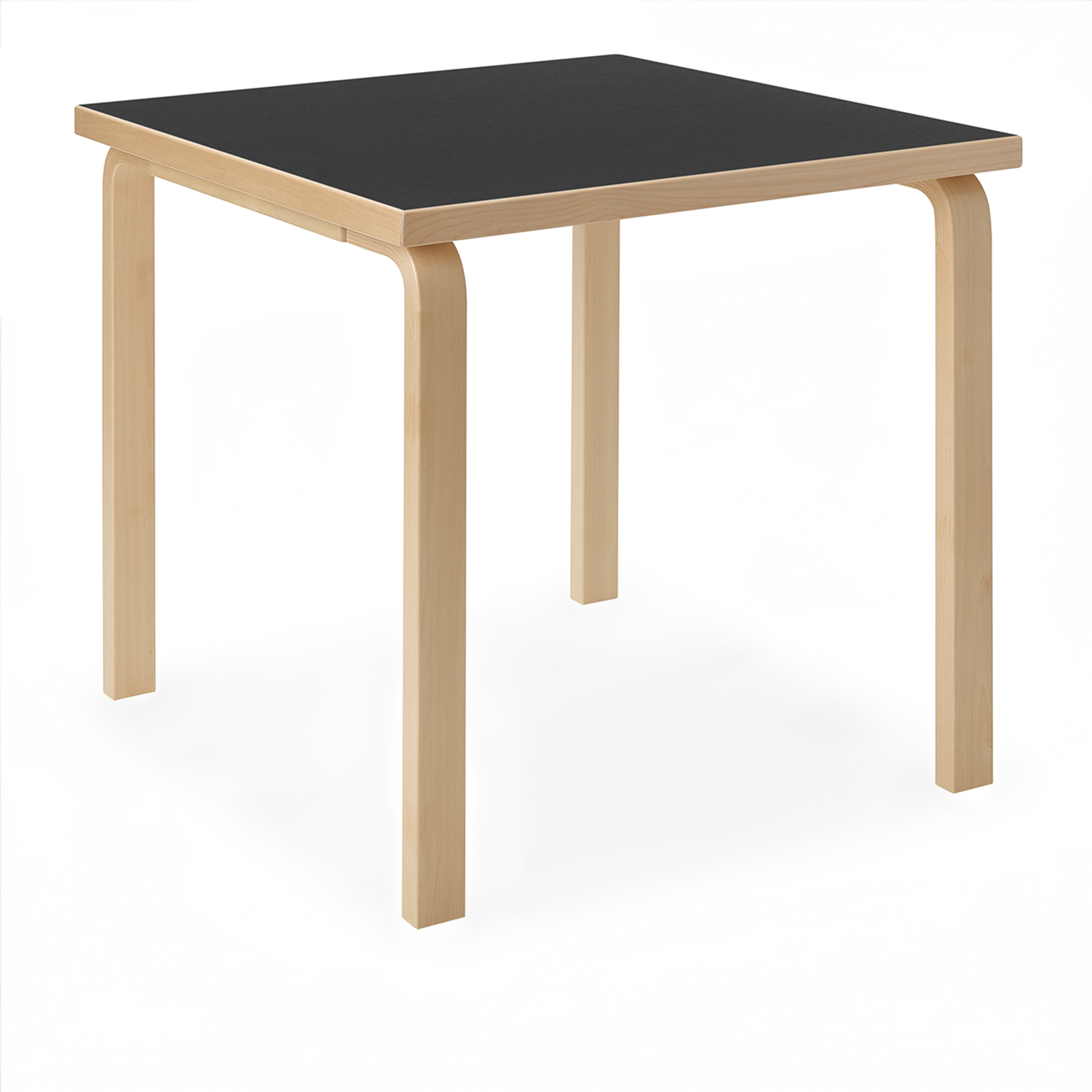 Artek - Aalto Bord 81C, Svart linoleum, Klarlackad - Matbord - Alvar Aalto - Svart - Trä | Möbler - Bord - Matbord | Möbelexperten