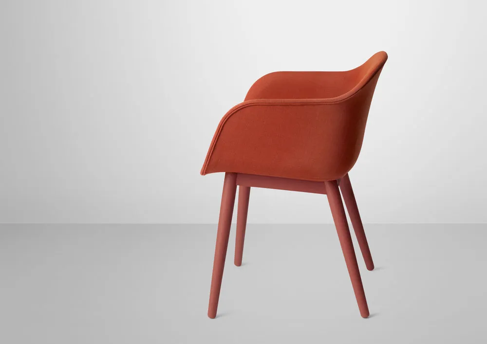 Fiber Armchair - Wood Base