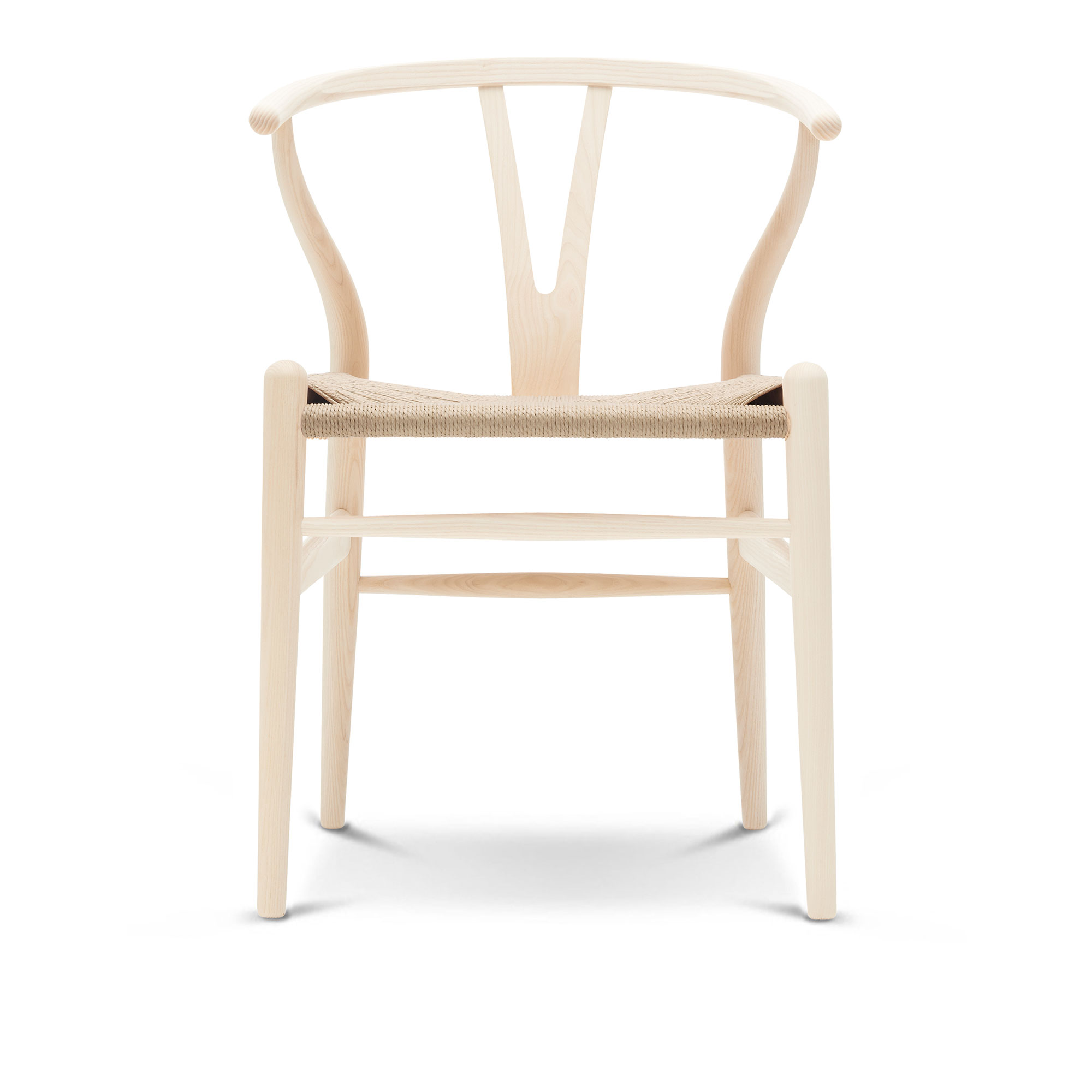 Carl Hansen - CH24 Y-Stolen Ask - Tvålad/Naturflätat papperssnöre - Spisestoler - Hans J. Wegner - Tre farget - Papir/Tre
