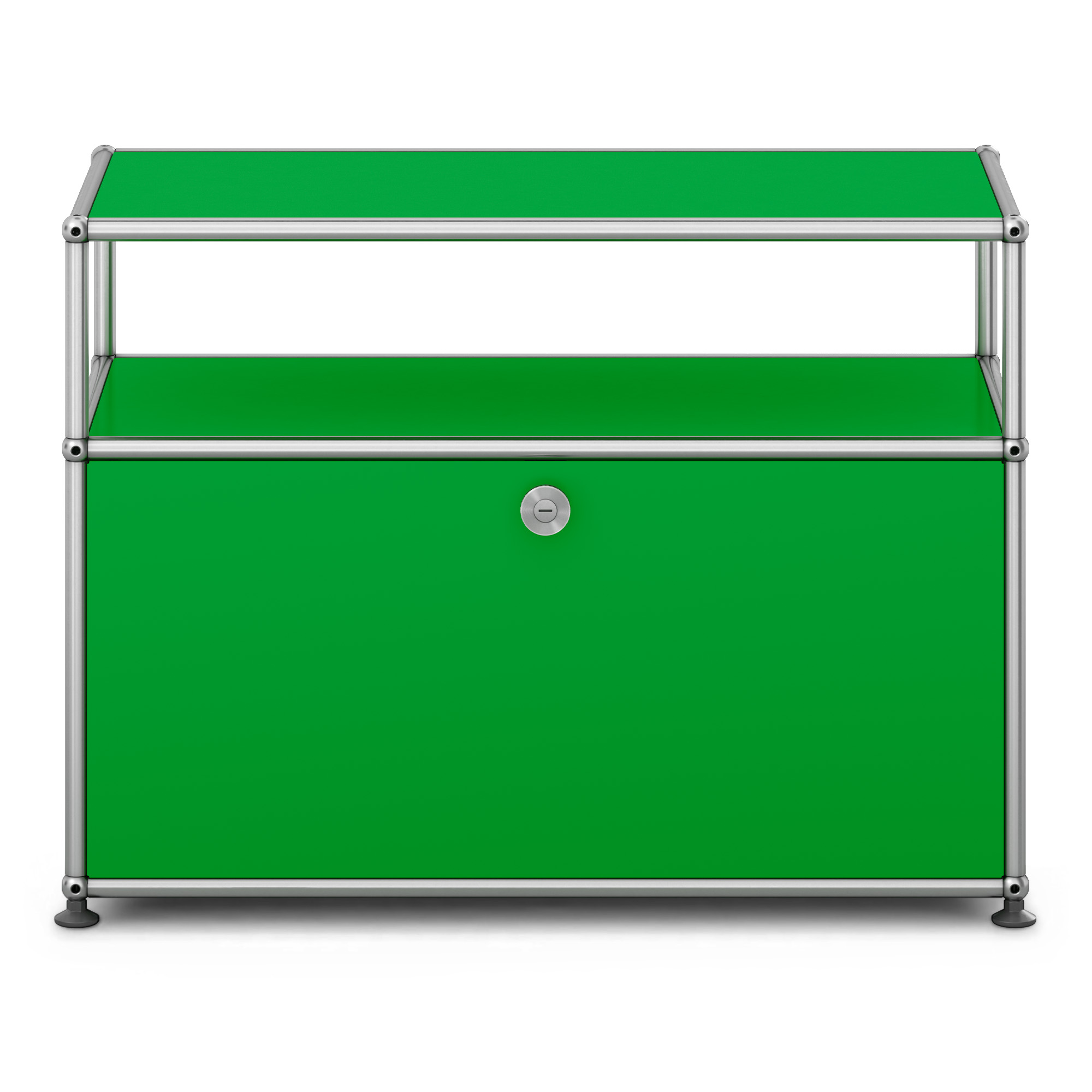 USM - USM Haller Occasional Furniture O1 USM Green - Sidobord - Fritz Haller & Paul Sch&auml;rer - Gr&ouml;n