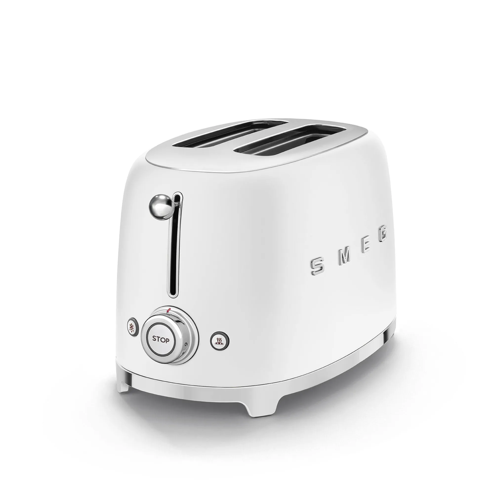 Smeg 2 Slice Toaster Matt White