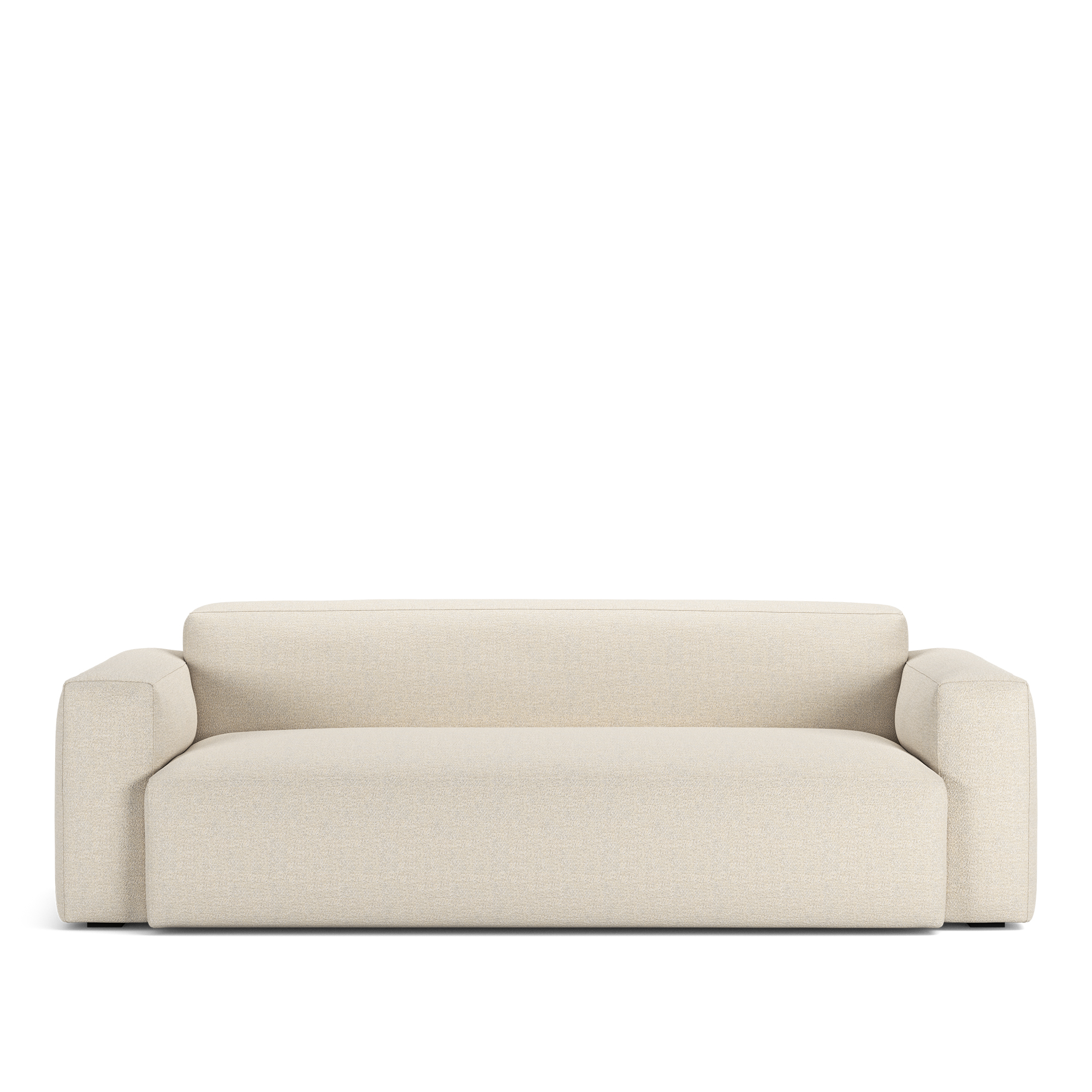 NOGA - Brick 2,5-Seater Sofa Lario 38 Fixed Upholstery - Soffor - Beige - Dun/Metall/Tr&auml;/Textilmaterial