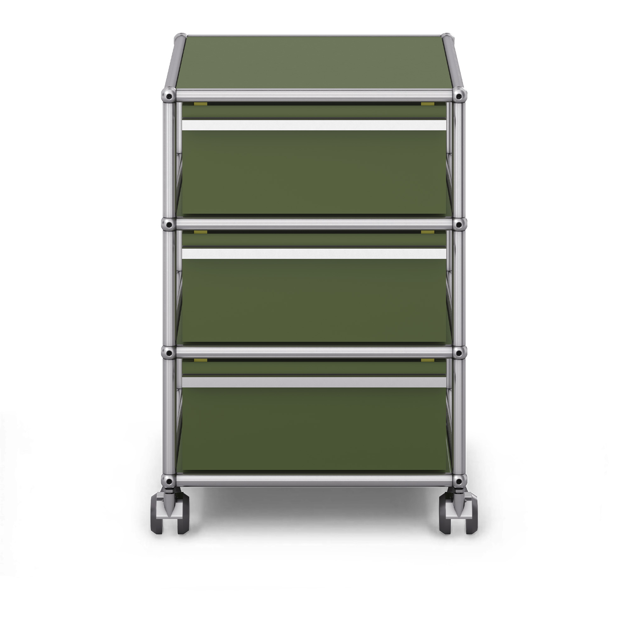 USM - USM Haller M26 Olive Green - Hurtsar - Fritz Haller & Paul Schärer - Grön - Metall | Möbler - Förvaring Och Hyllor - Hurtsar | Möbelexperten