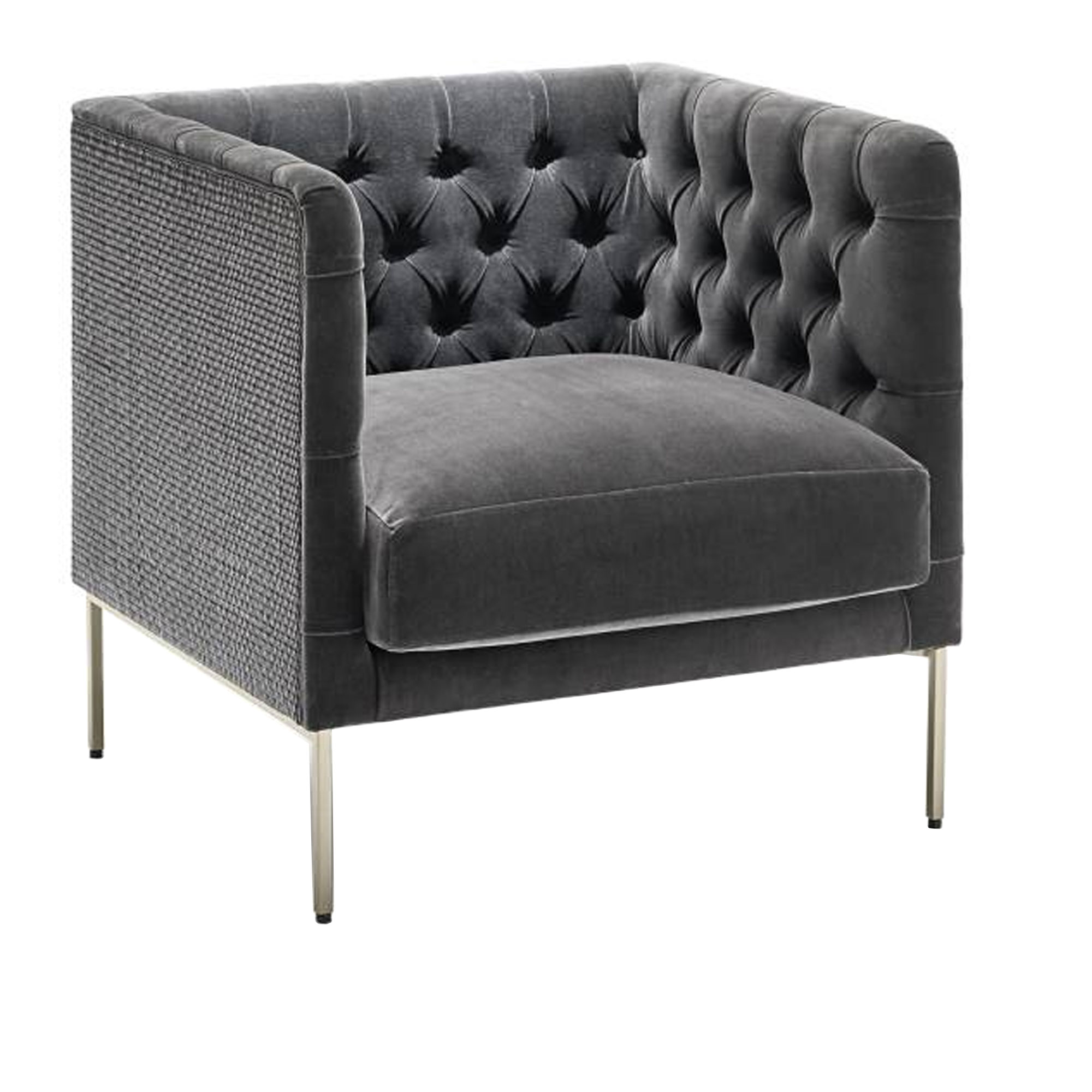 Living Divani - Lipp Rattan Armchair, Leather 34a Florence 00 - Fåtöljer - Piero Lissoni - Vit - Metall/Trä/Plast