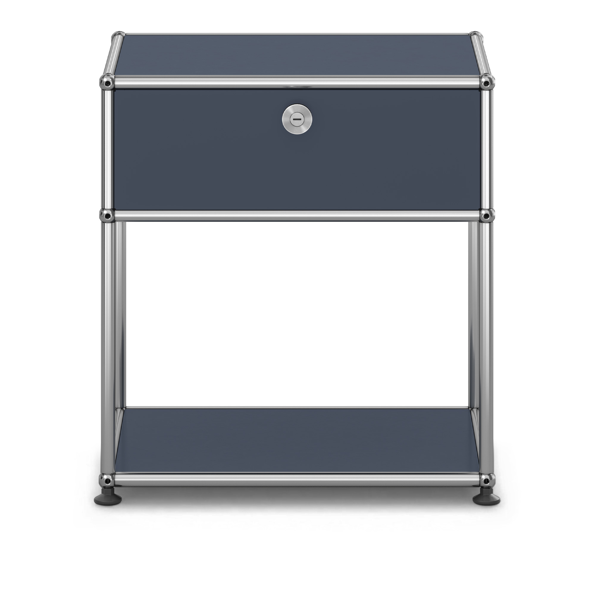 USM - USM Haller Bedside Table M54 Anthracite - S&auml;ngbord - Fritz Haller & Paul Sch&auml;rer - Gr&aring; - Metall