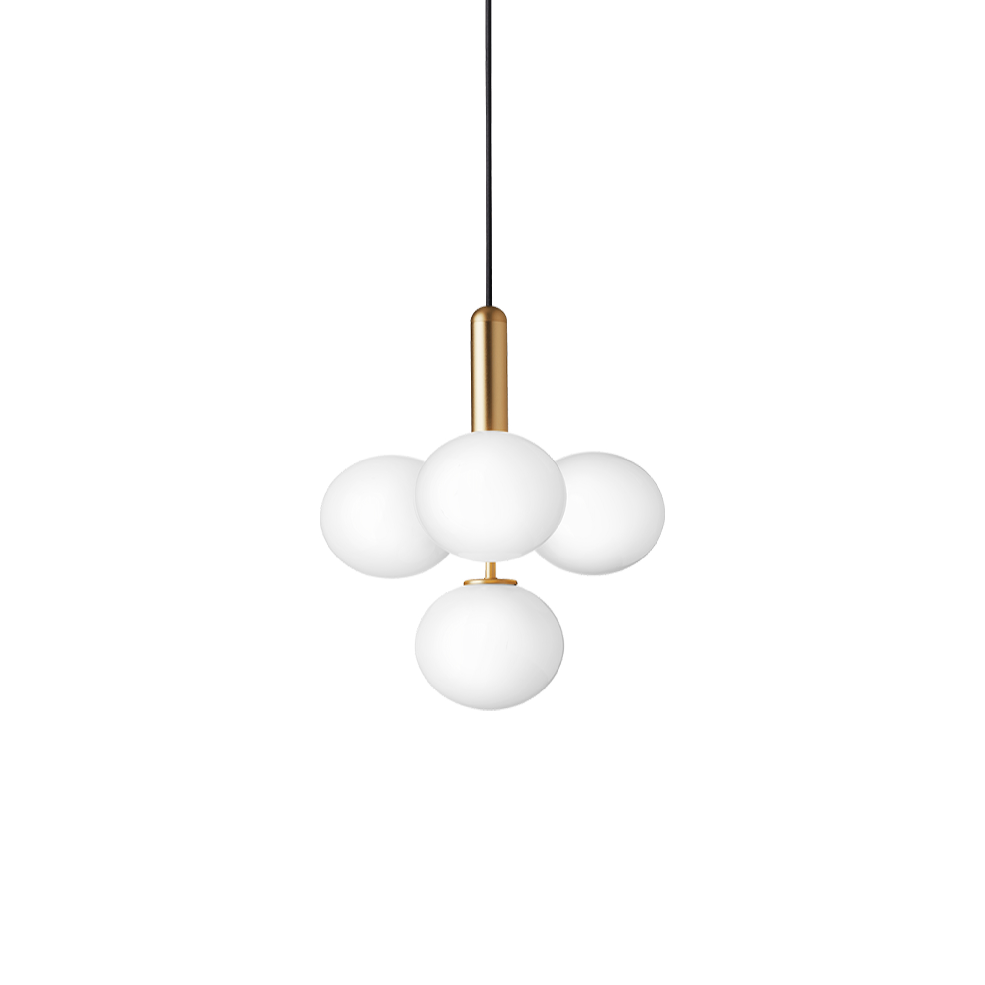 Nuura - Miira 4, Brass/Opal White, Exkl. Illumin. 4xG9 (344-09) 3.6W LED 2700K 400lm - Takkronor - Sofie Refer - Guld
