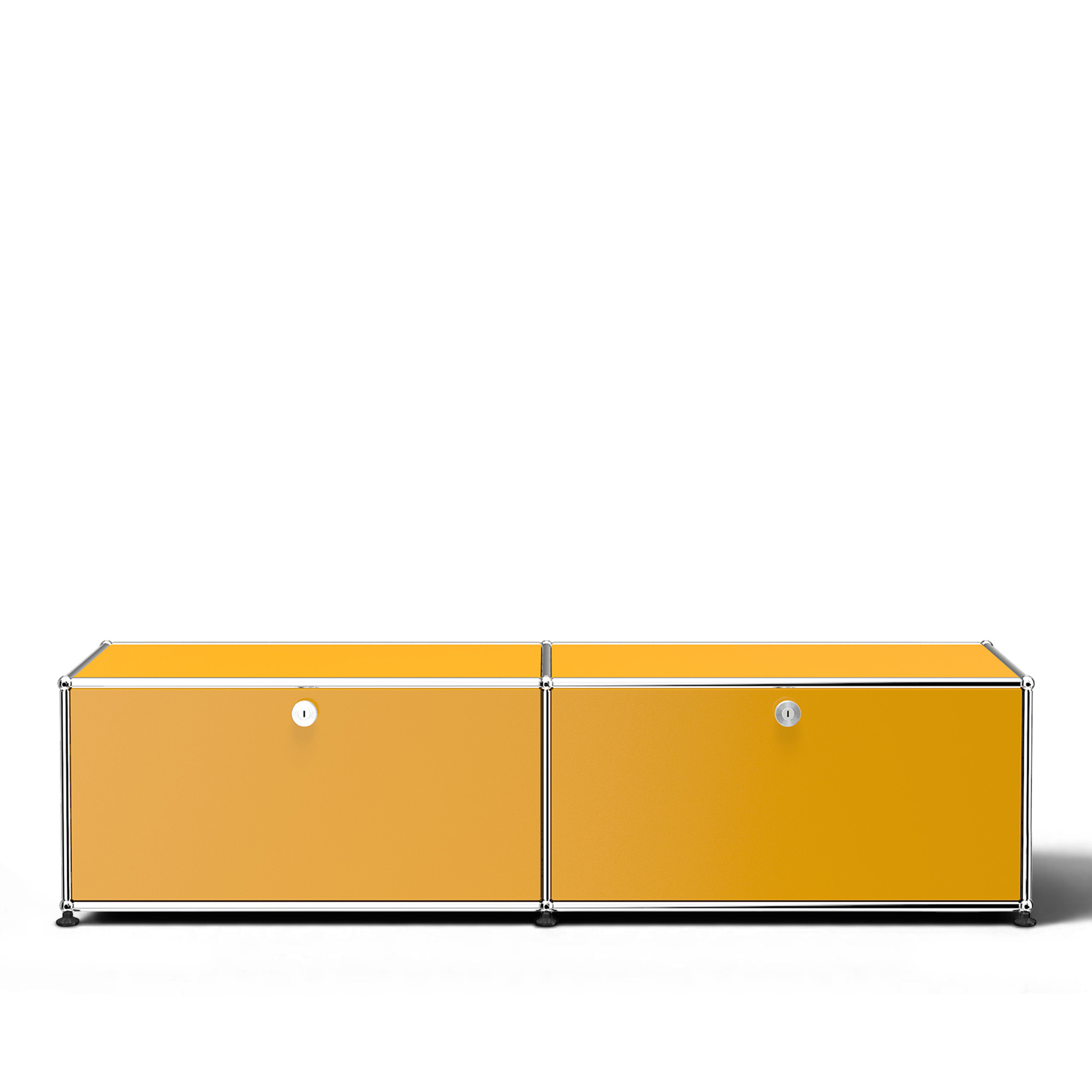 USM - USM Haller 3 Media Unit Golden Yellow - TV-b&auml;nkar - Fritz Haller & Paul Sch&auml;rer - Gul - Metall