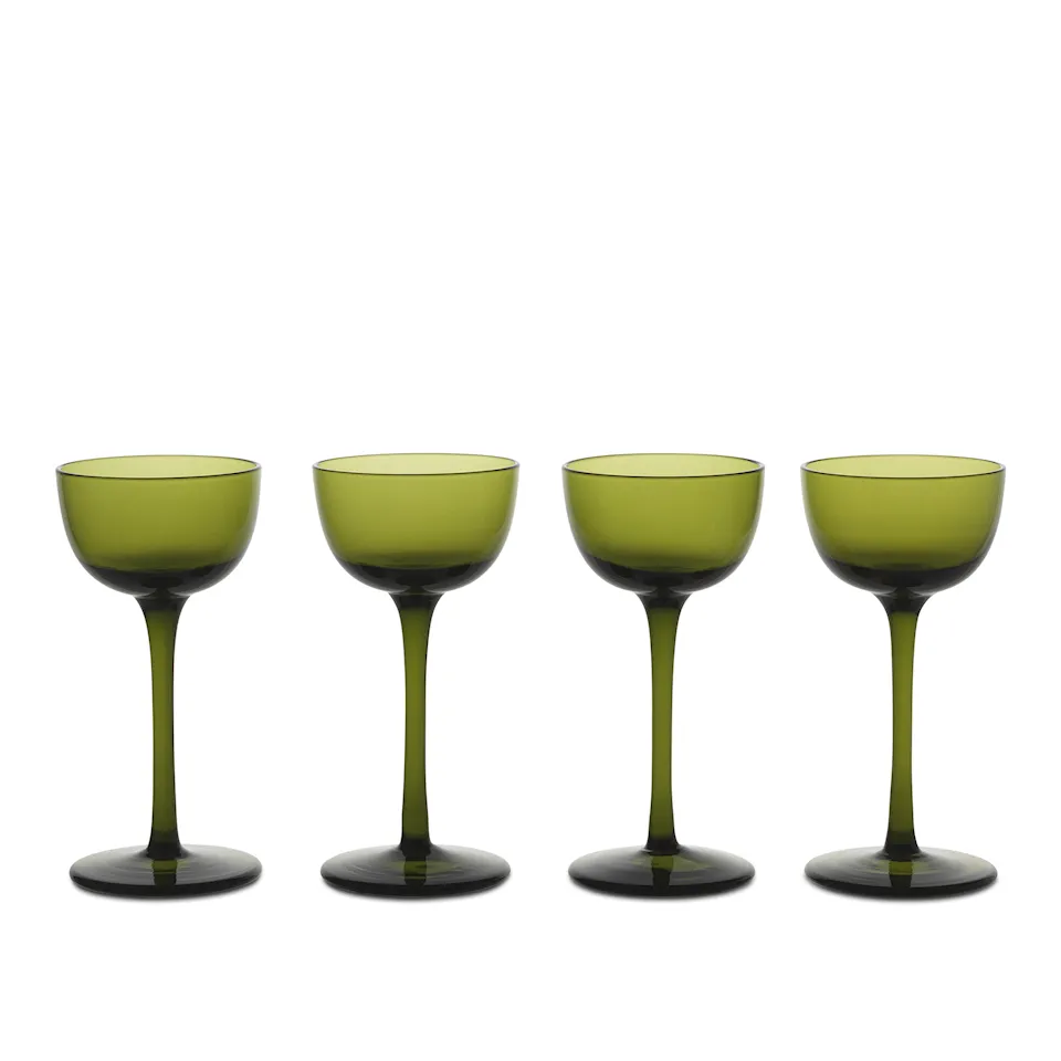 Host Moss Green likörglas 4-pack