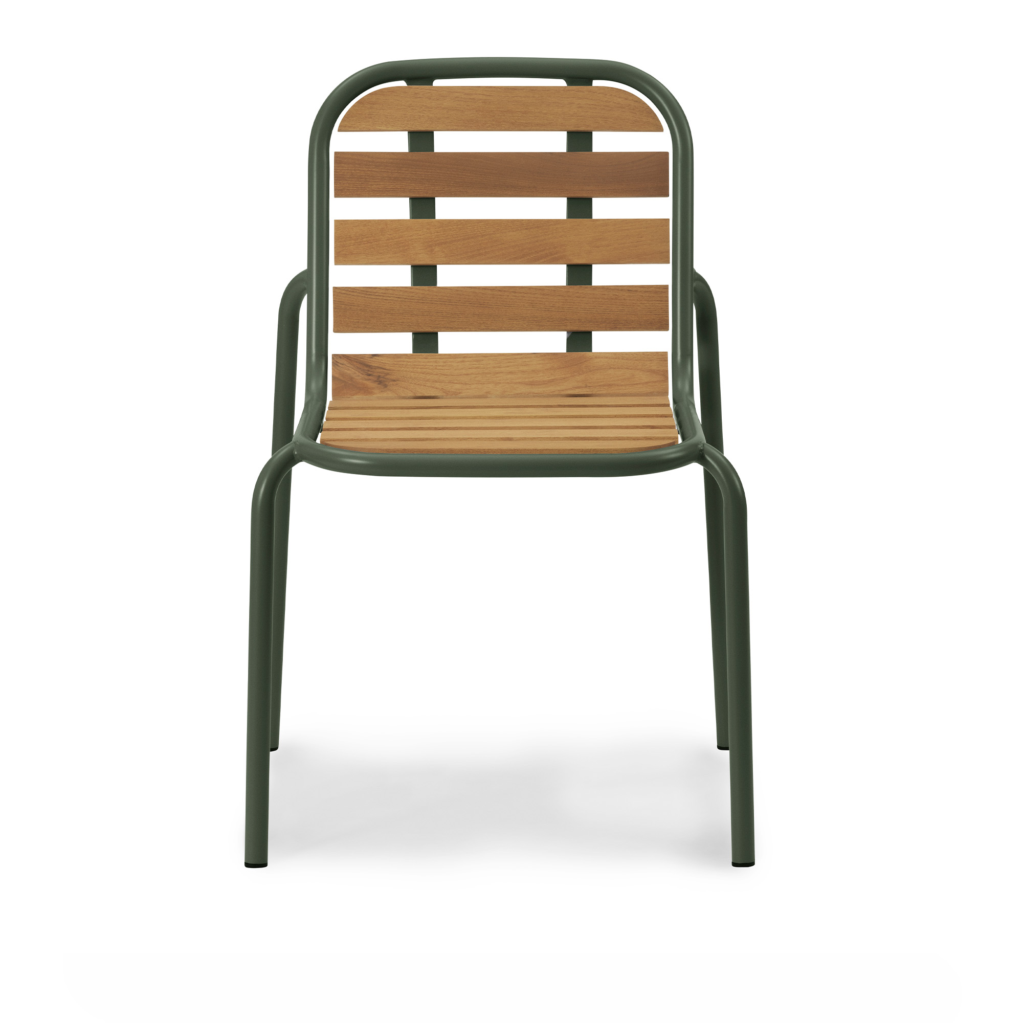 Normann Copenhagen - Vig Chair Robinia - Dark Green - Matstolar utomhus - Simon Legald - Grön - Metall/Trä | Utemöbler - Utestolar - Matstolar Utomhus | Möbelexperten