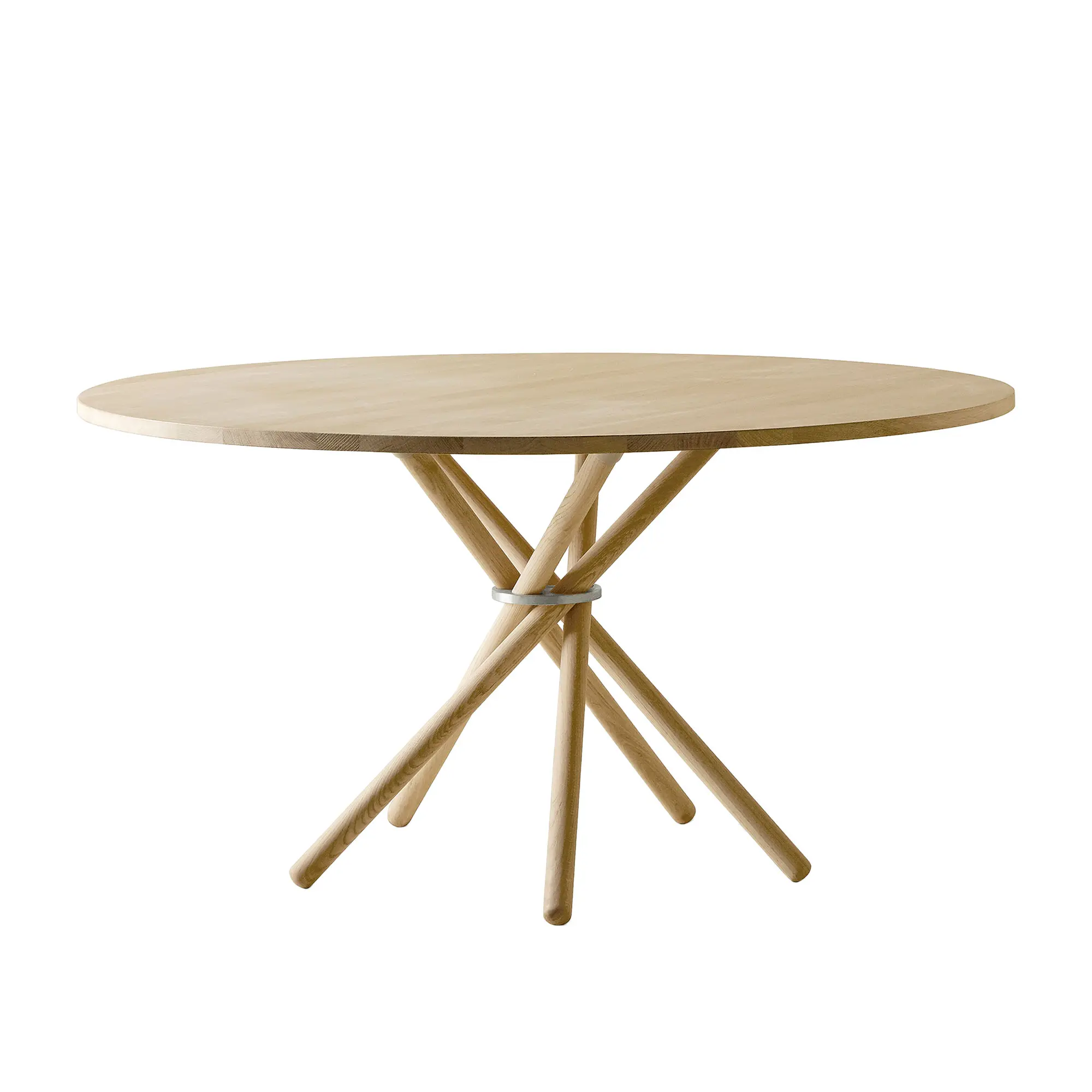 Hector 140 - Dining Table, Linoleum Conifer / Dark Oak / Brass
