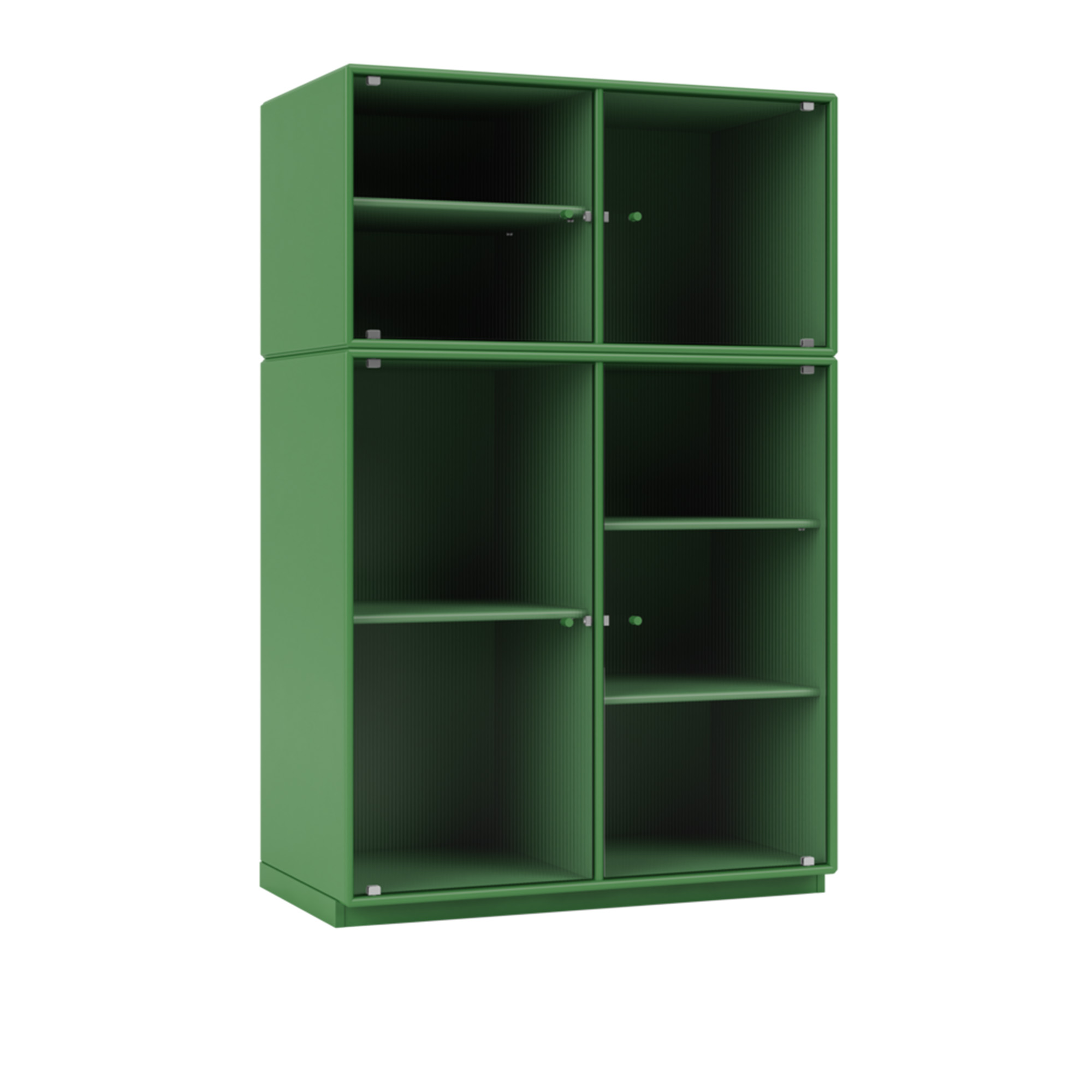 montana - ripple iii – vitrine cabinet 152-parsley 06 plinth 3 cm - skåp och vitrinskåp - peter j. lassen - grön - trä