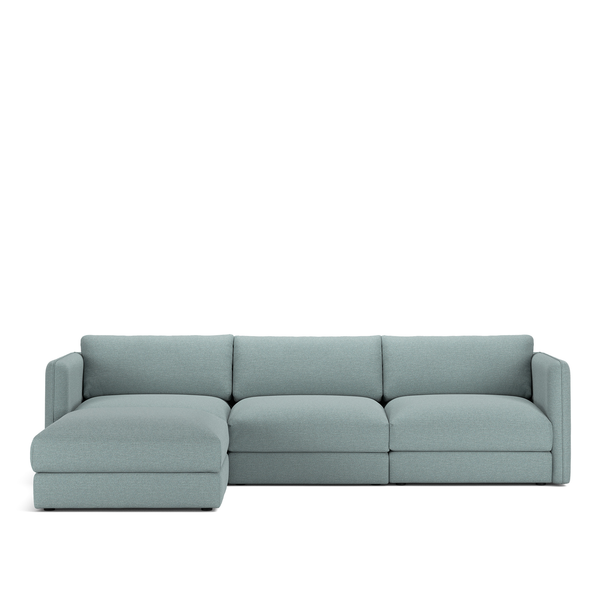NOGA - Pavarotti 3-Seater + Footstool, Removable Cover, Cushion Variant 03, Lario 12 - Soffor - Bl&aring;