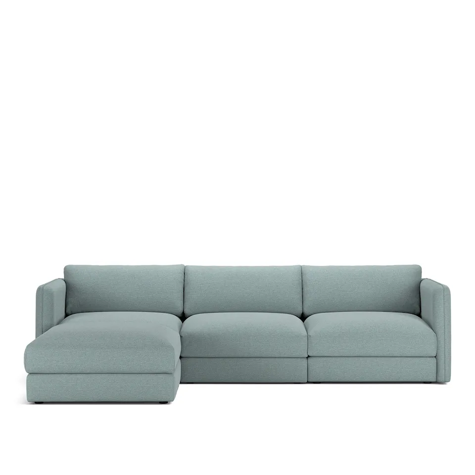 Pavarotti 3-Seater + Footstool, Removable Cover, Cushion Variant 03, Lario 12