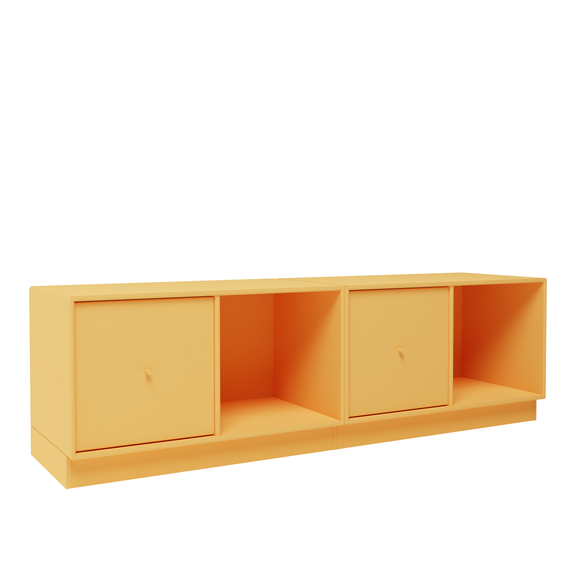 montana - rest ii bench 166-acacia 07 plinth 7 cm - skåp och vitrinskåp - peter j. lassen - gul - trä