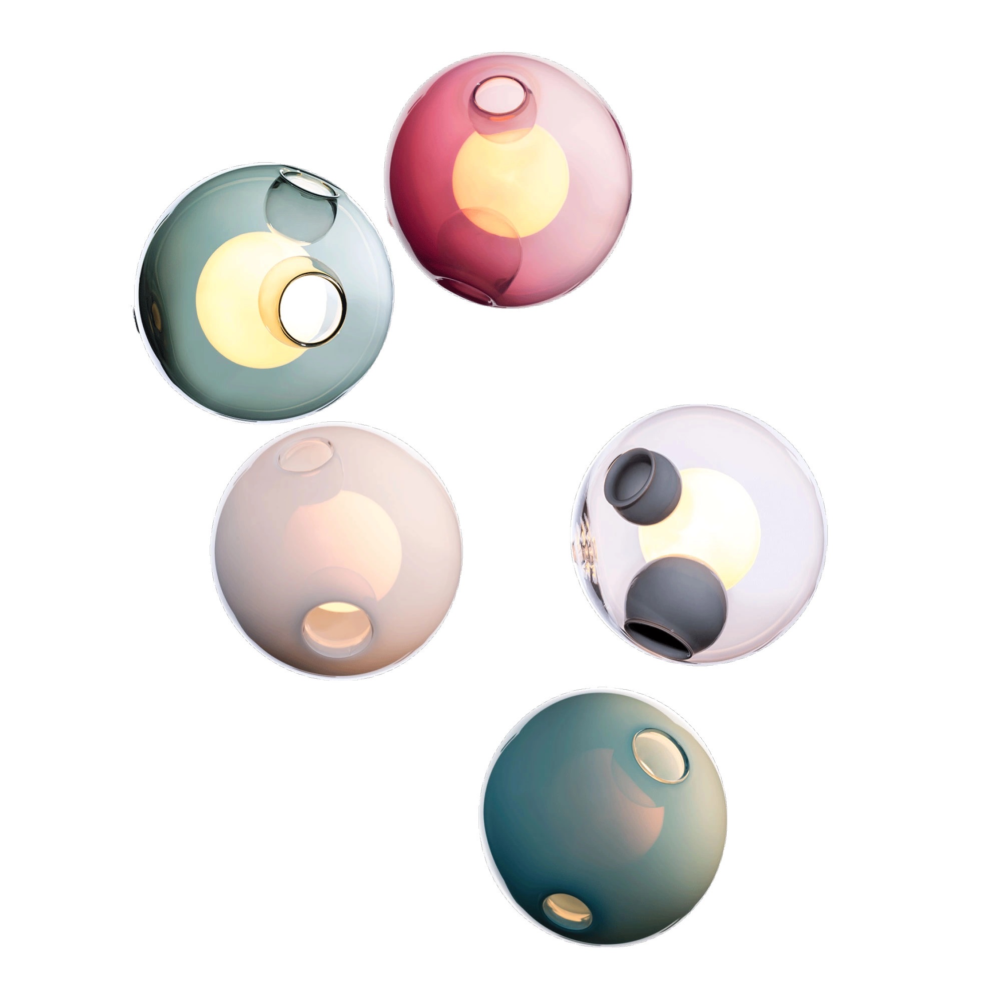 Bocci - 28.5 Random, Multi - 08 Xenon - Pendellampor - Omer Arbel - Flerfärgad