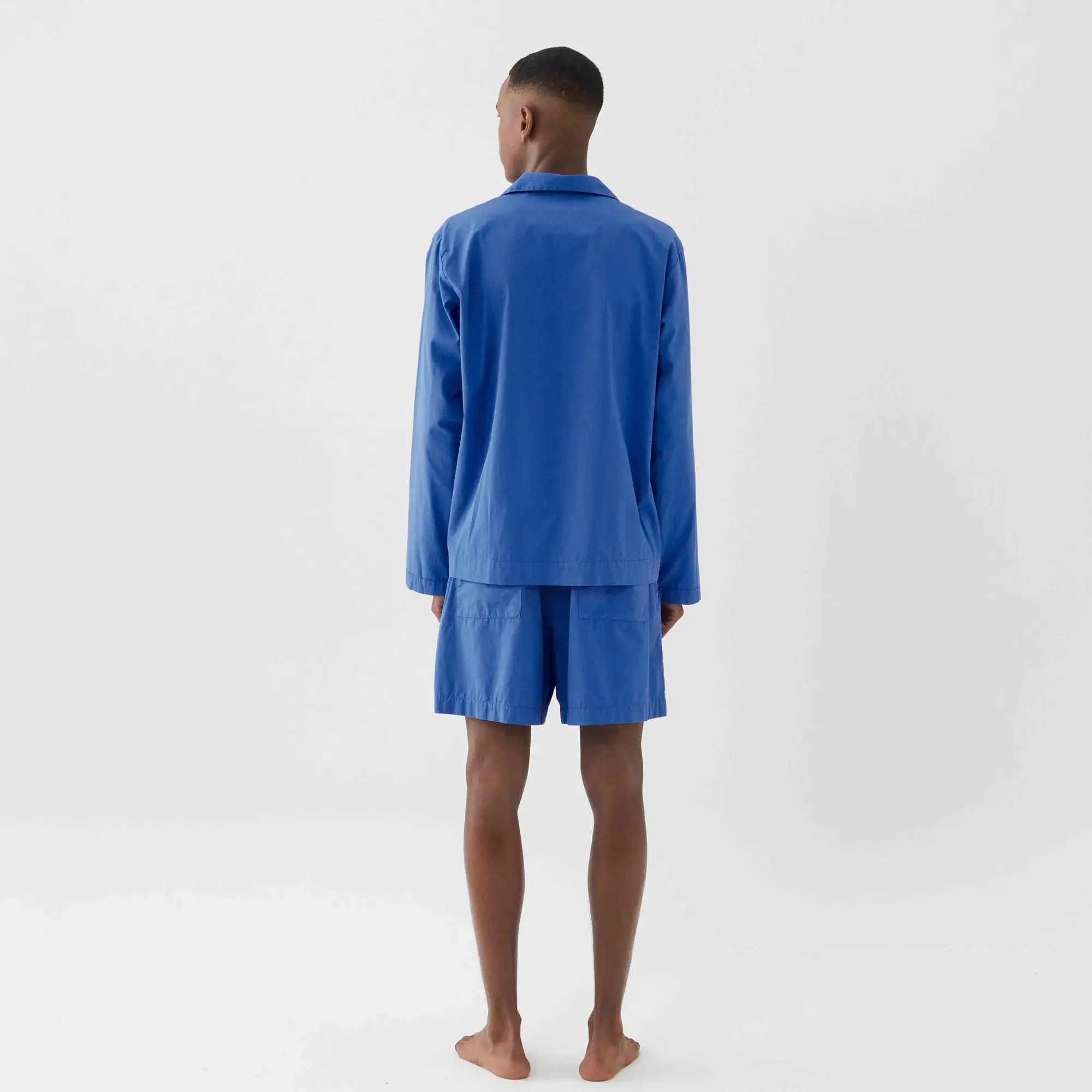 Poplin Pyjamas Shorts Royal Blue