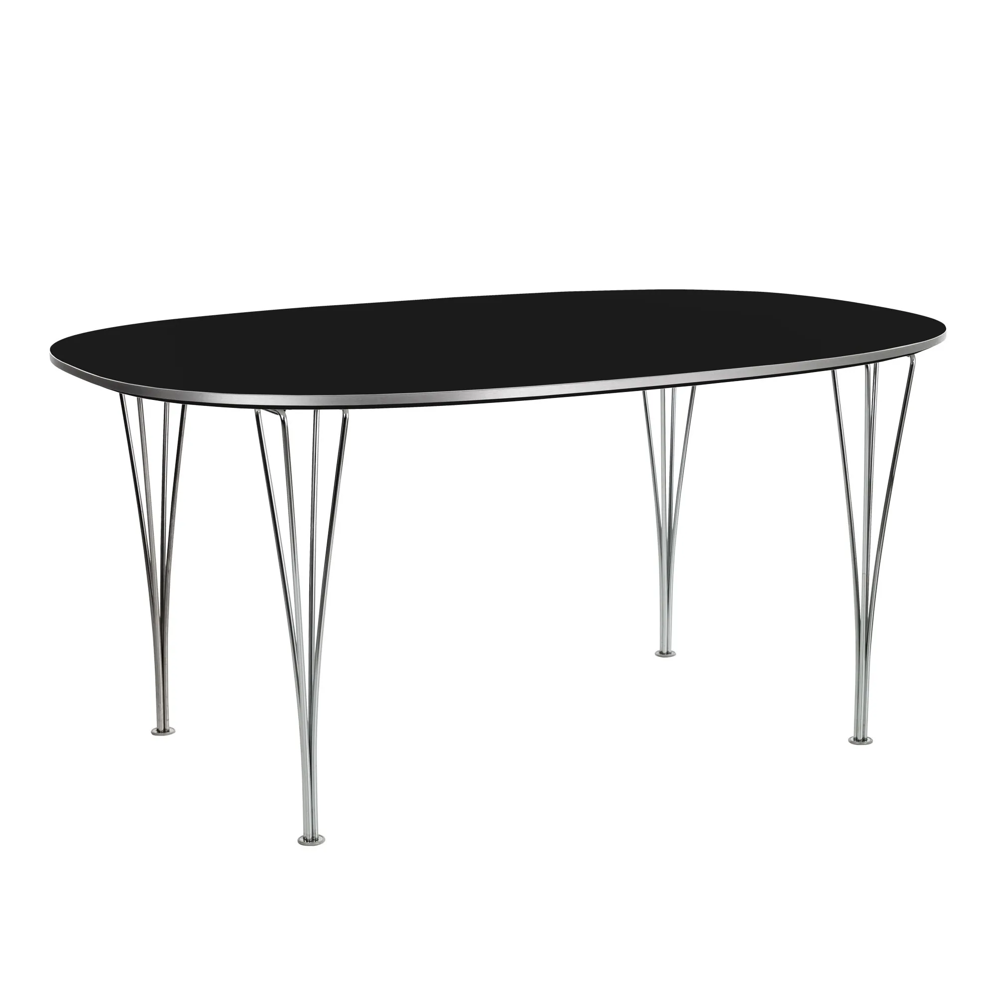B616 Superellips matbord 100 x 170 cm Chrome