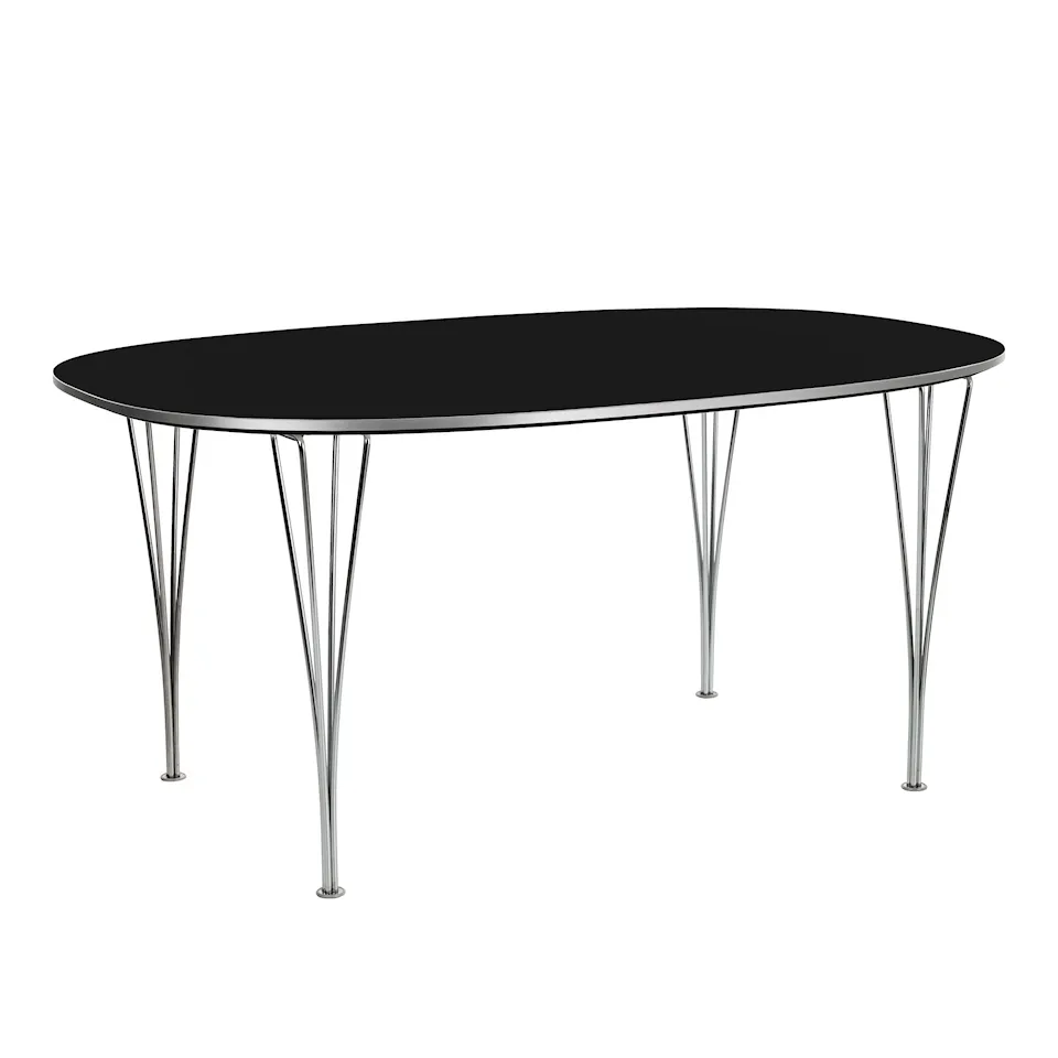 B616 Superellips matbord 100 x 170 cm Chrome