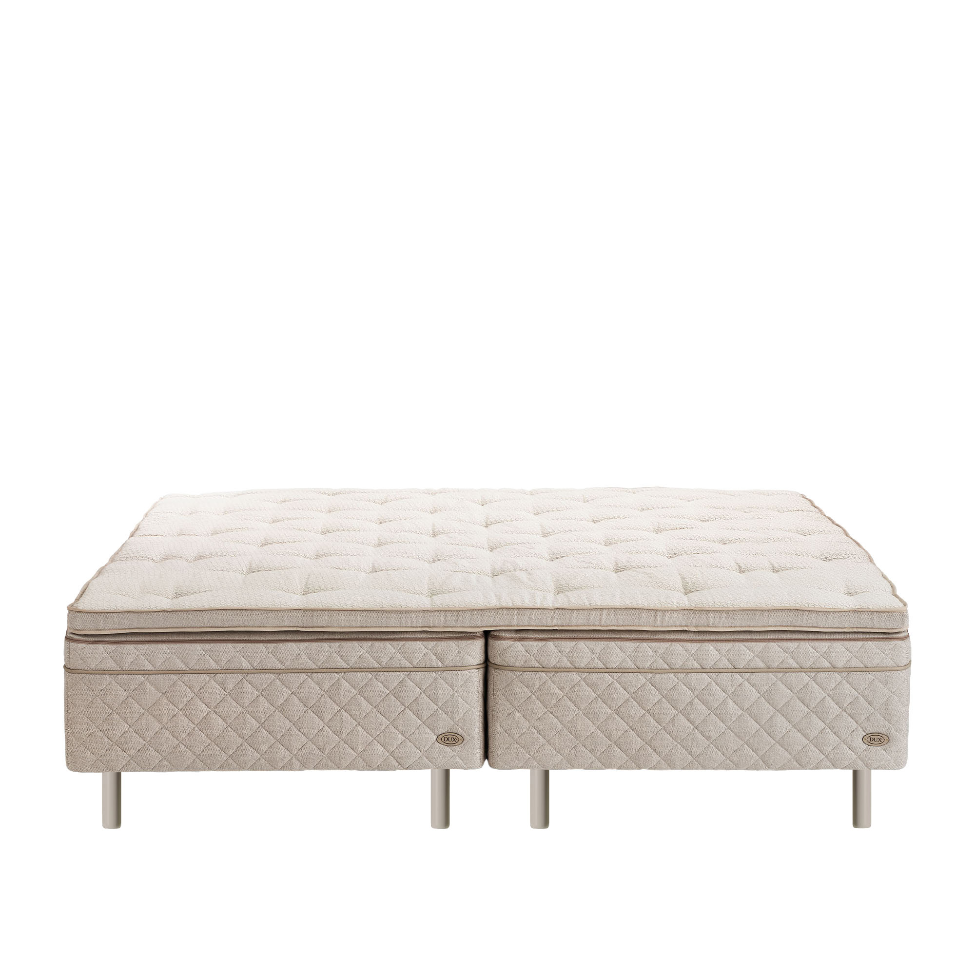 DUX - Dux 30 resårbotten medium 200x200 cm/ Top Pad Bäddmadrass/ Rund oatmeal 20 cm - Sängar - Beige | Möbler - Sängar Och Tillbehör - Sängar | Möbelexperten