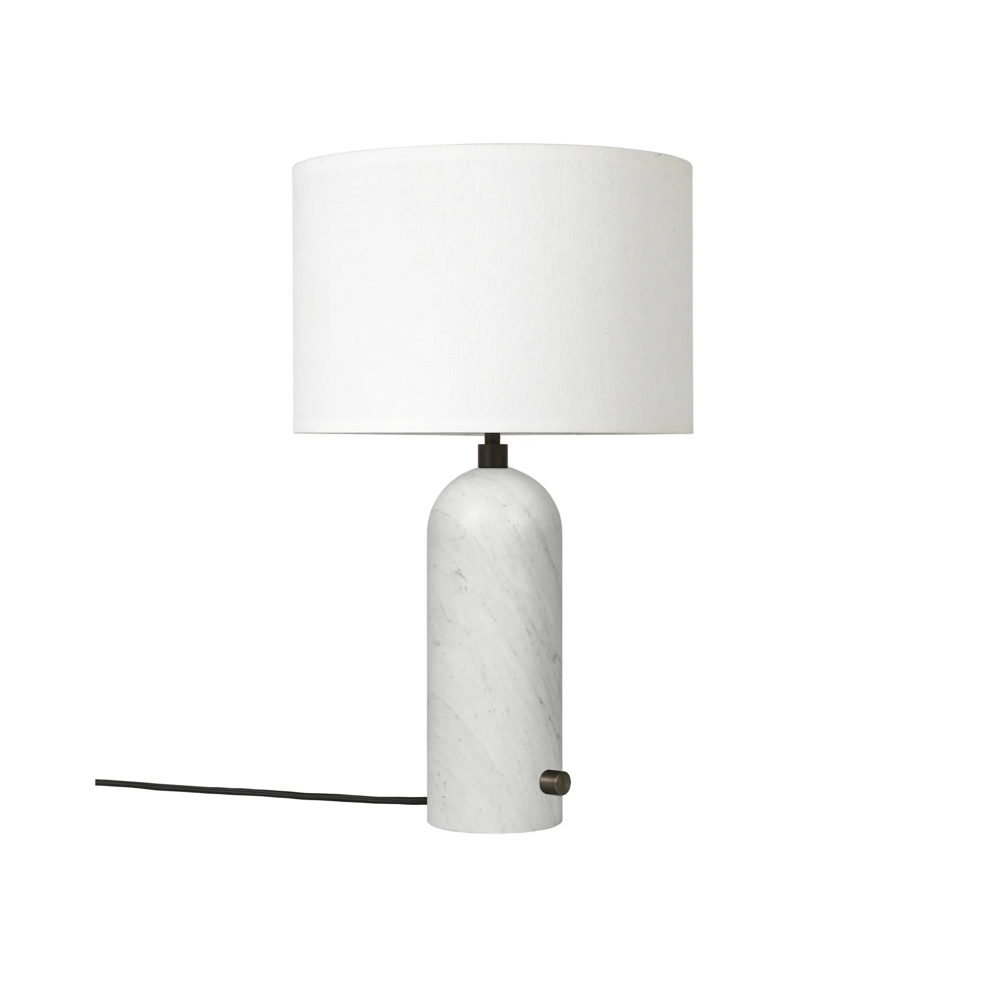 Gravity bordslampa small vit marmor
