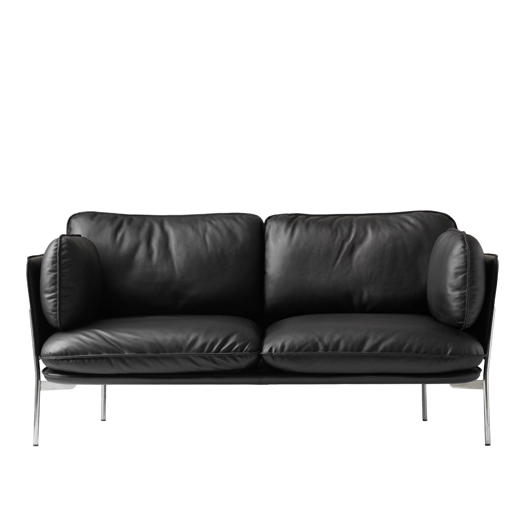 &Tradition - Cloud LN2, Chrome Leather cat.2, Noble Black - Soffor - Luca Nichetto