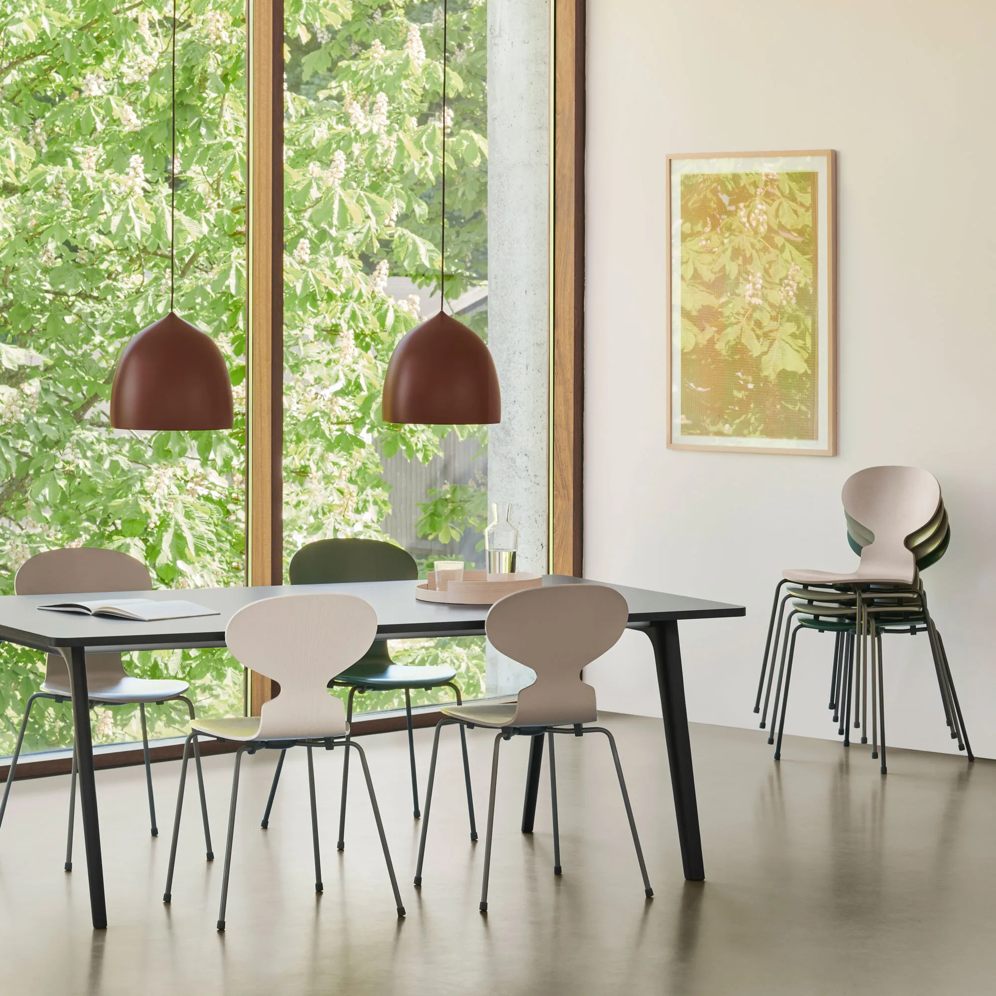 3101 Myran stol Coloured Ash Veneer Warm Graphite