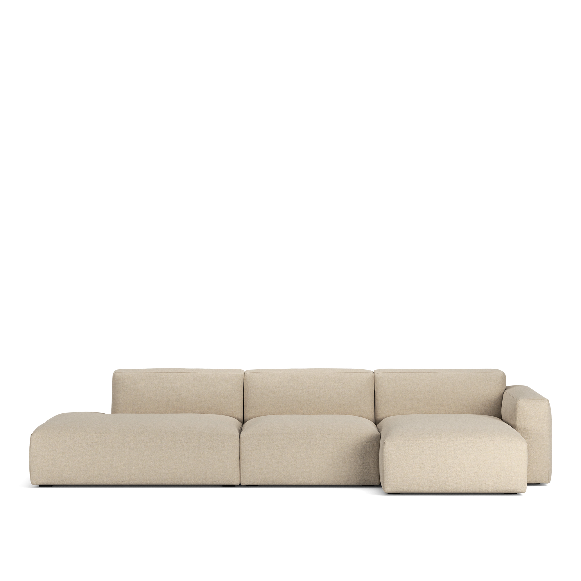 no ga - brick 3-seater chaise lounge open end left lario 107 fixed upholstery - soffor