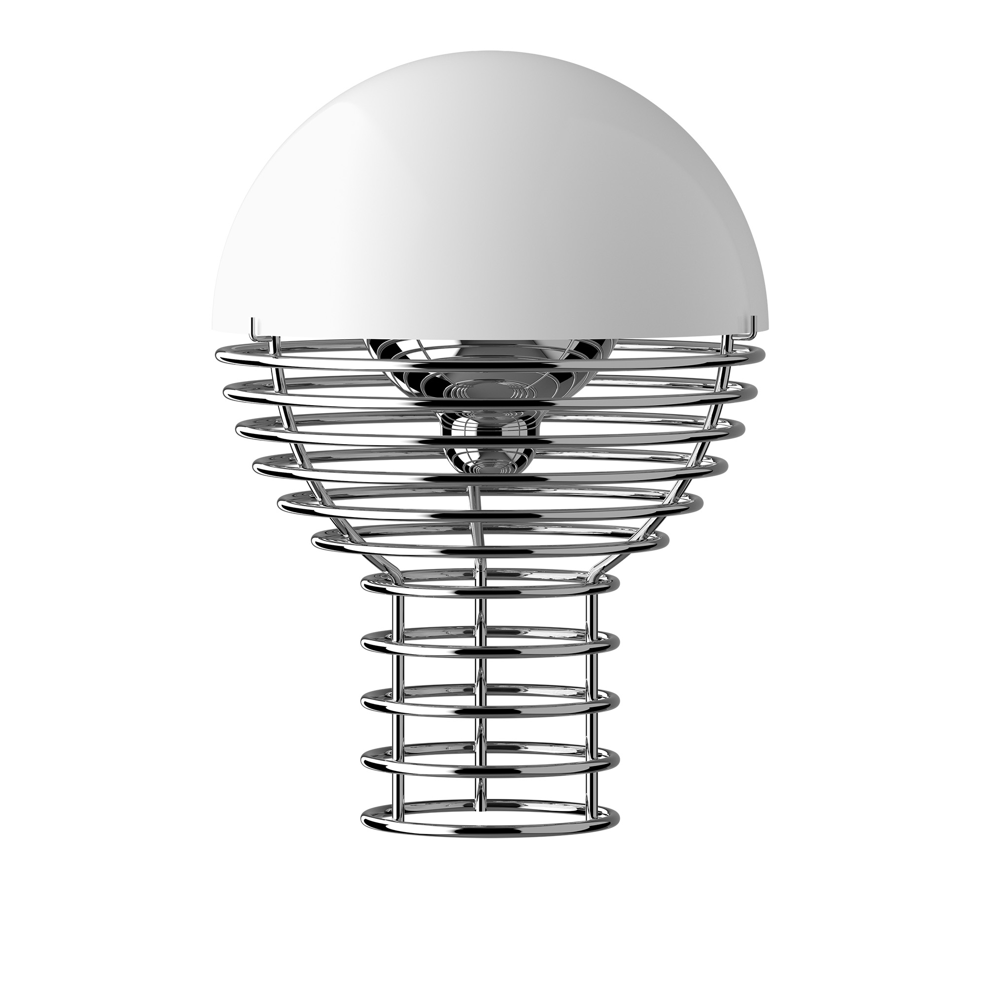 verpan - wire portable lamp white - portabla lampor - verner panton - vit